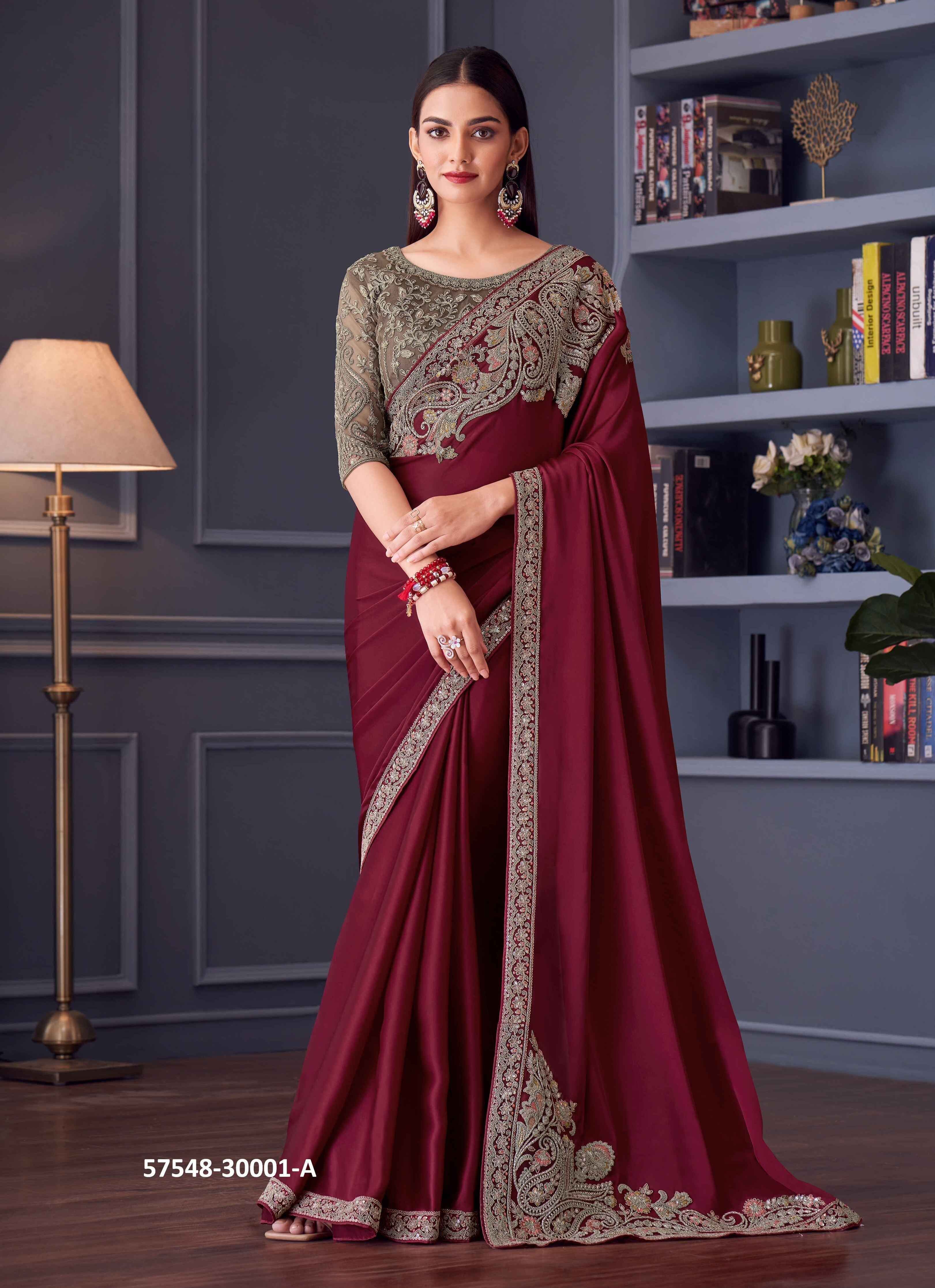 SILVER SCREEN 30001 COLORS - Catalog # 57548 (Set of 7 Sarees) by Brand THE FASHION HUB SILVER SCREEN 30001 COLORS - Catalog # 57548 (Set of 7 Sarees) by Brand THE FASHION HUB