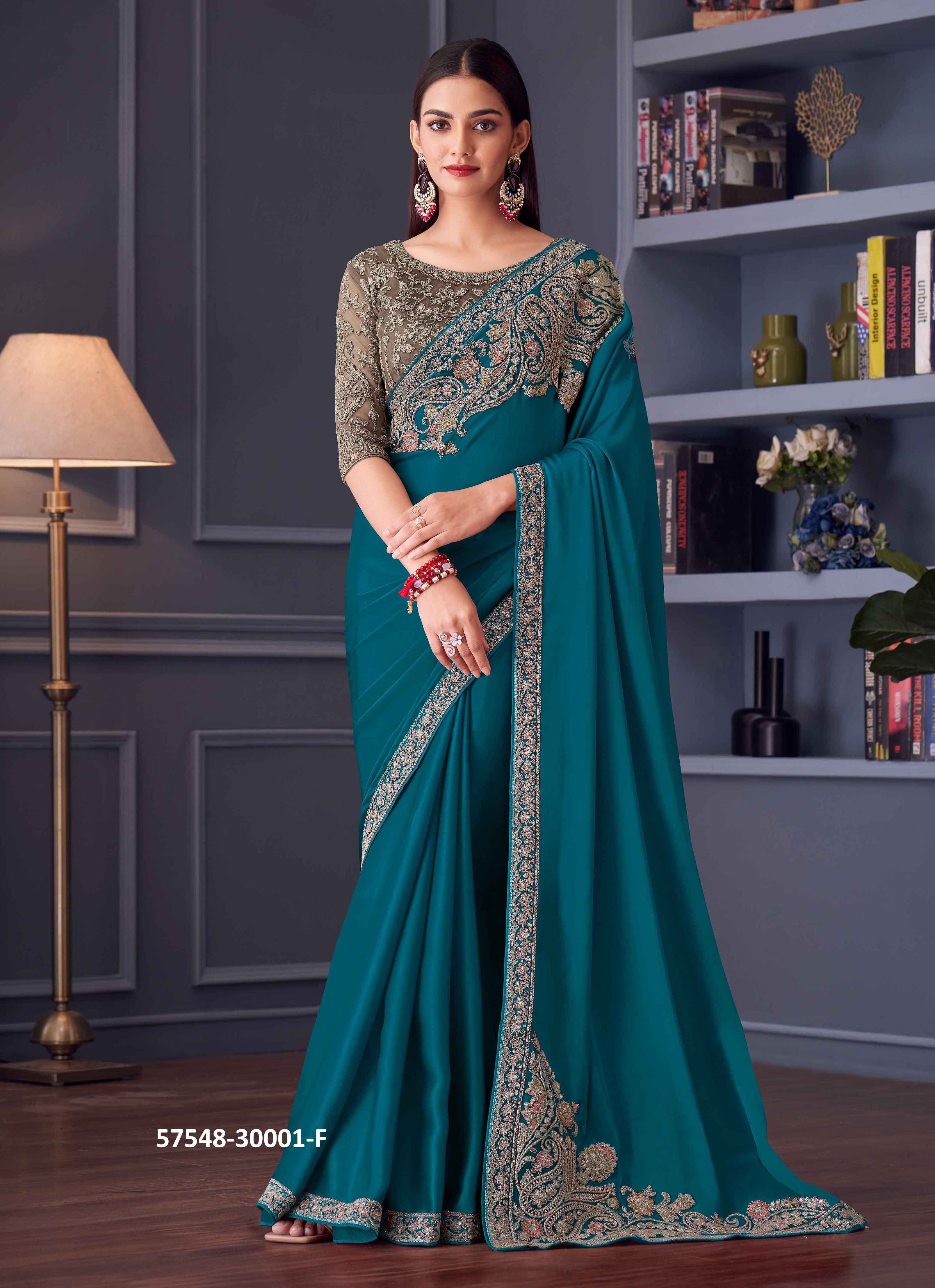 SILVER SCREEN 30001 COLORS - Catalog # 57548 (Set of 7 Sarees) by Brand THE FASHION HUB SILVER SCREEN 30001 COLORS - Catalog # 57548 (Set of 7 Sarees) by Brand THE FASHION HUB