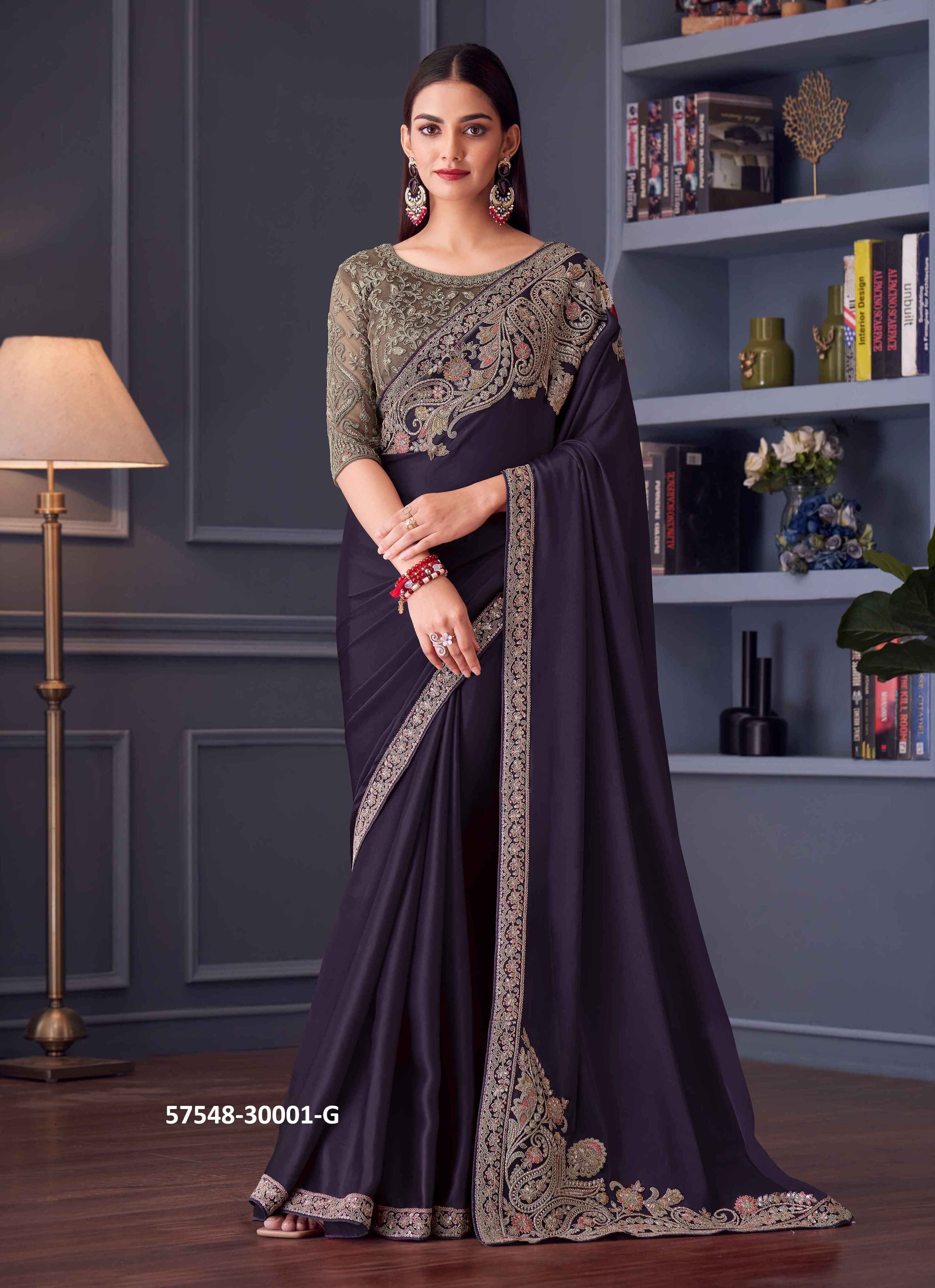 SILVER SCREEN 30001 COLORS - Catalog # 57548 (Set of 7 Sarees) by Brand THE FASHION HUB SILVER SCREEN 30001 COLORS - Catalog # 57548 (Set of 7 Sarees) by Brand THE FASHION HUB