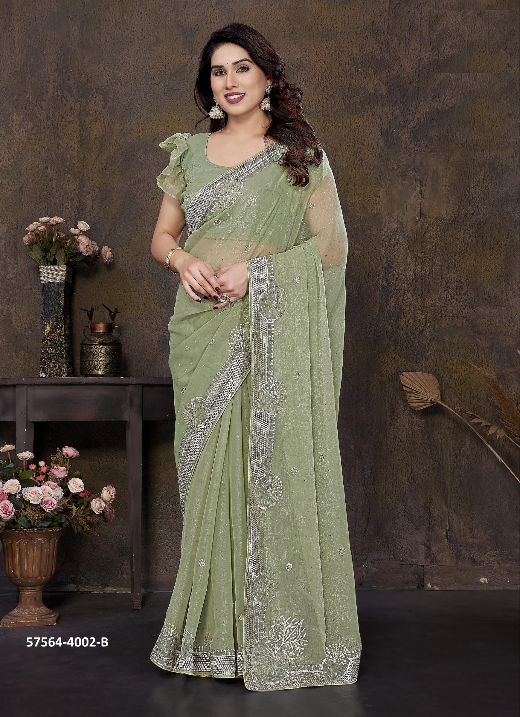 SERIES 4002 - Catalog # 57564 (Set of 4 Sarees) by Brand JAYSHREE SERIES 4002 - Catalog # 57564 (Set of 4 Sarees) by Brand JAYSHREE