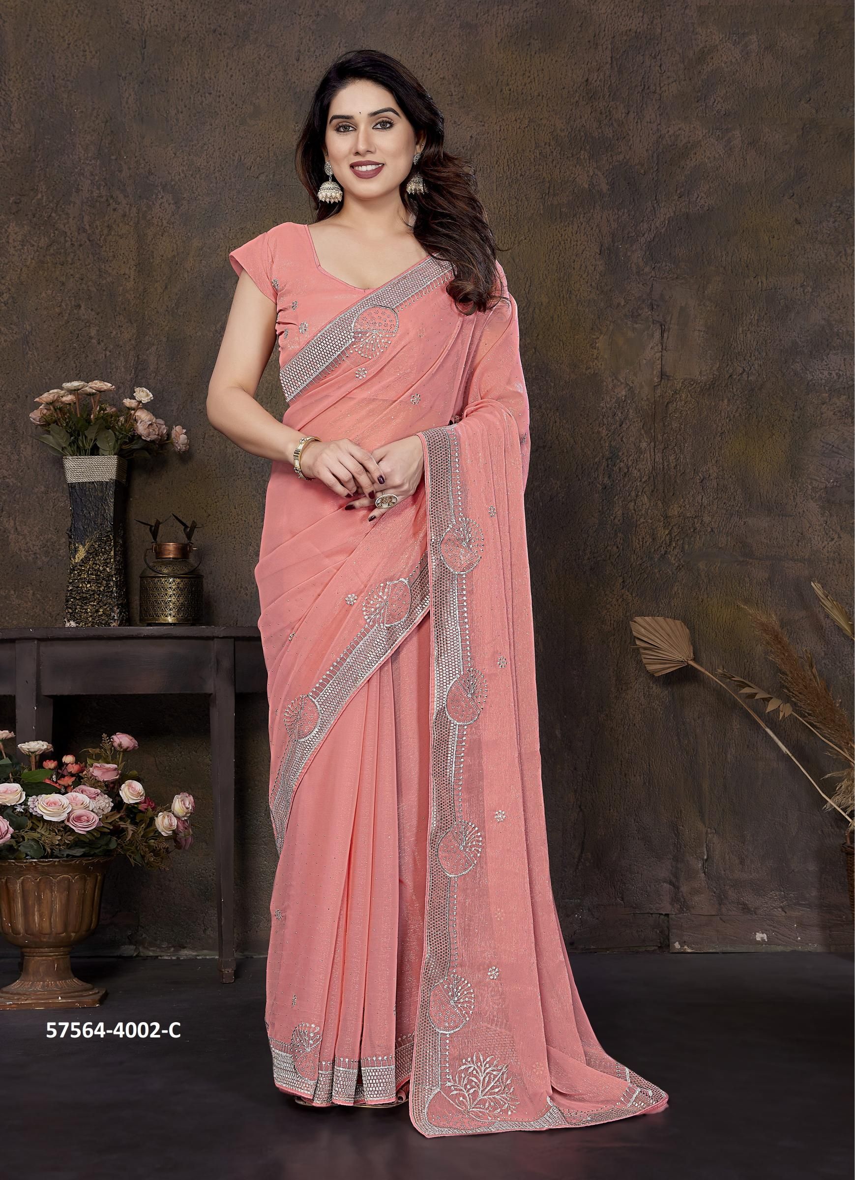 SERIES 4002 - Catalog # 57564 (Set of 4 Sarees) by Brand JAYSHREE SERIES 4002 - Catalog # 57564 (Set of 4 Sarees) by Brand JAYSHREE