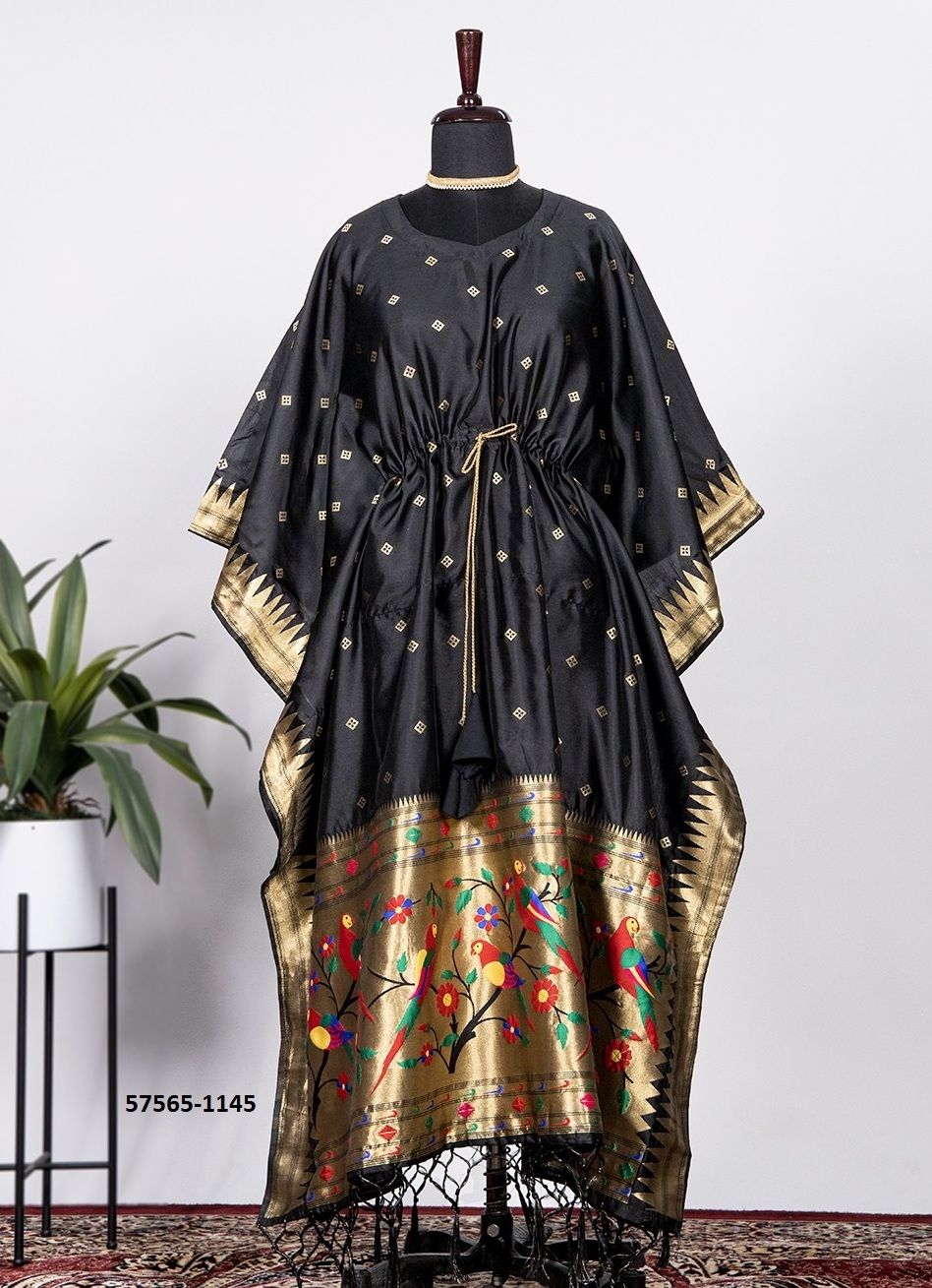 JACQUARD SILK PONCHOS - Catalog # 57565 (Set of 4 Kaftans / Ponchos) by Brand STROLLAY ® JACQUARD SILK PONCHOS - Catalog # 57565 (Set of 4 Kaftans / Ponchos) by Brand STROLLAY ®