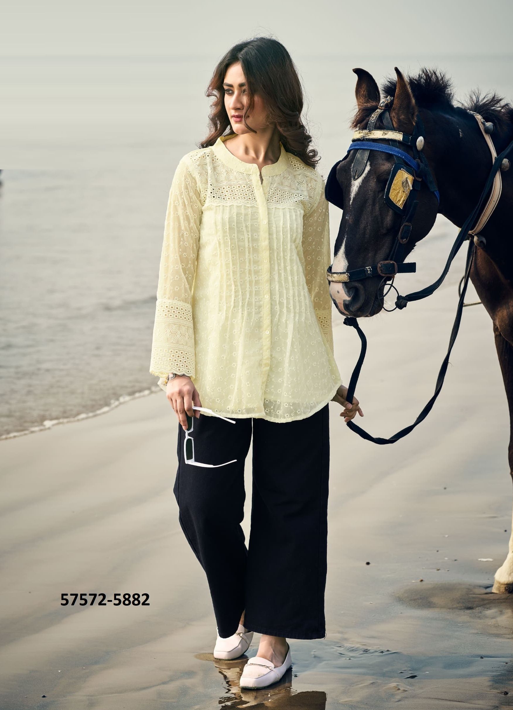 HORIZON - Catalog # 57572 (Set of 6 Readymade Women's Kurtis / Tops) by Brand LYMI BY RANGOON HORIZON - Catalog # 57572 (Set of 6 Readymade Women's Kurtis / Tops) by Brand LYMI BY RANGOON