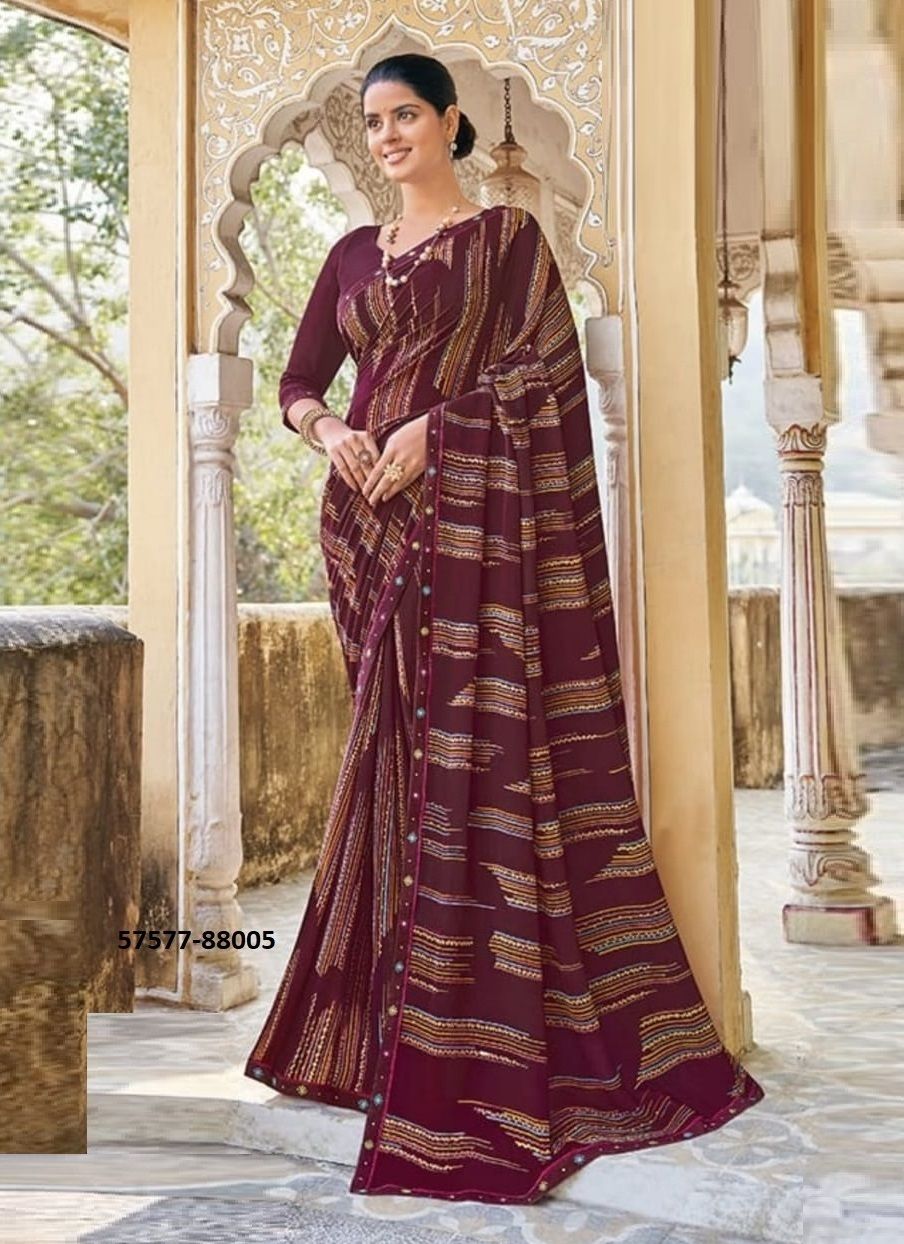 SAAVITRI - Catalog # 57577 (Set of 8 Sarees) by Brand VIPUL FASHIONS