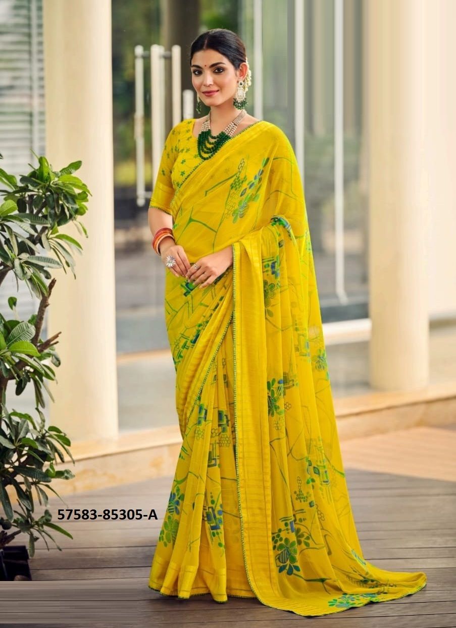 GUNJAN - Catalog # 57583 (Set of 8 Sarees) by Brand VIPUL FASHIONS