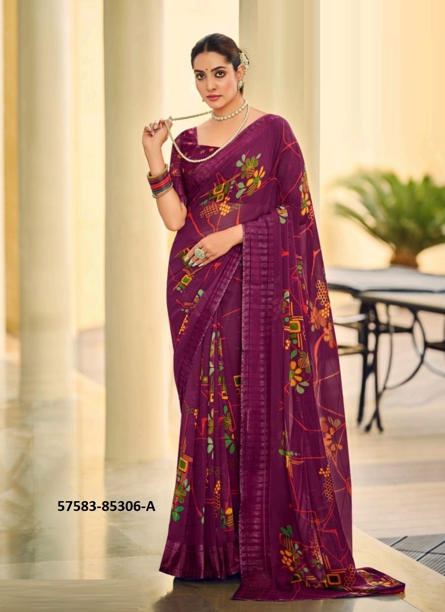 GUNJAN - Catalog # 57583 (Set of 8 Sarees) by Brand VIPUL FASHIONS