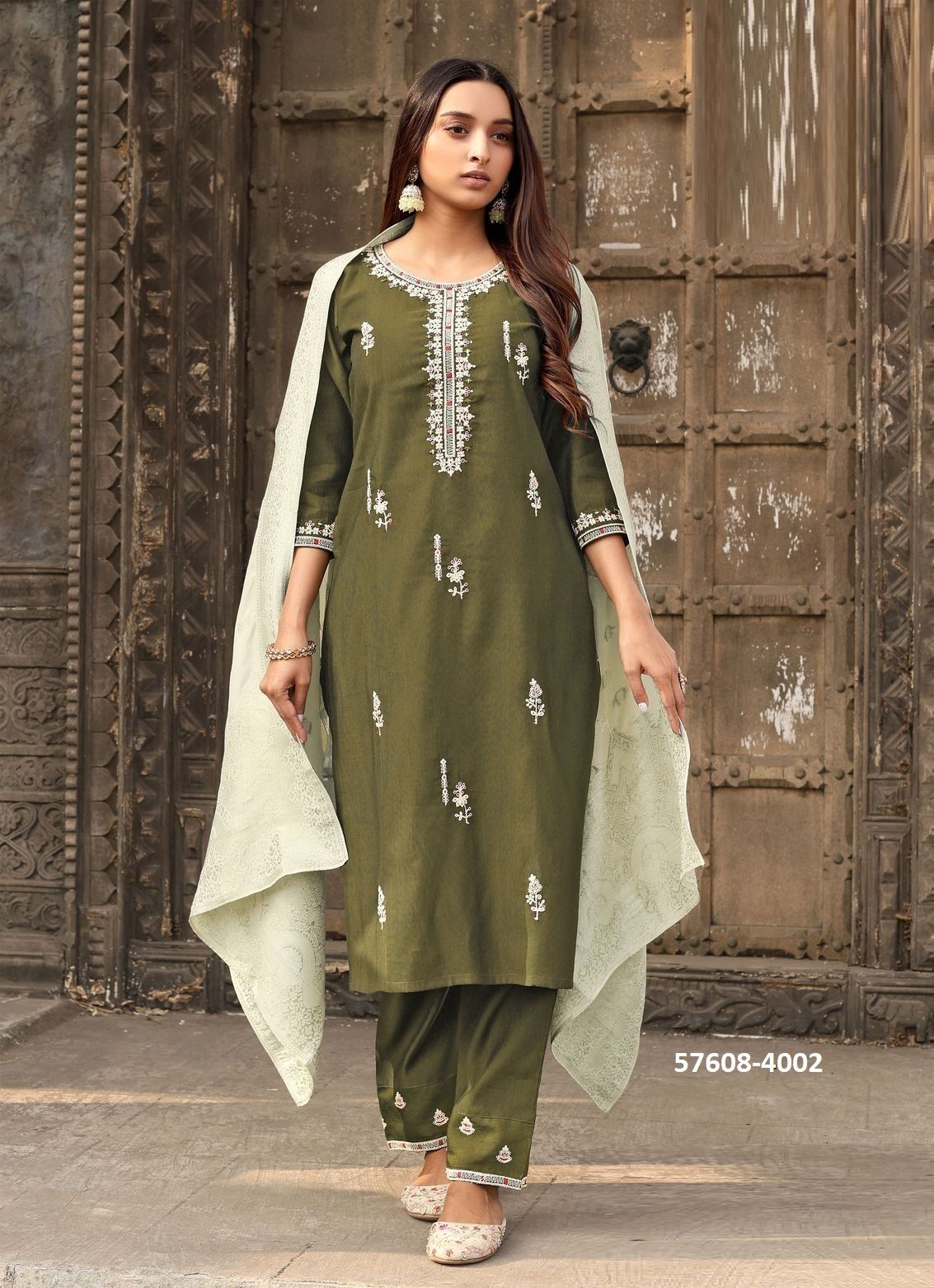 SAUNDARYA - Catalog # 57608 (Set of 5 Readymade Salwar Suits) by Brand MITTOO