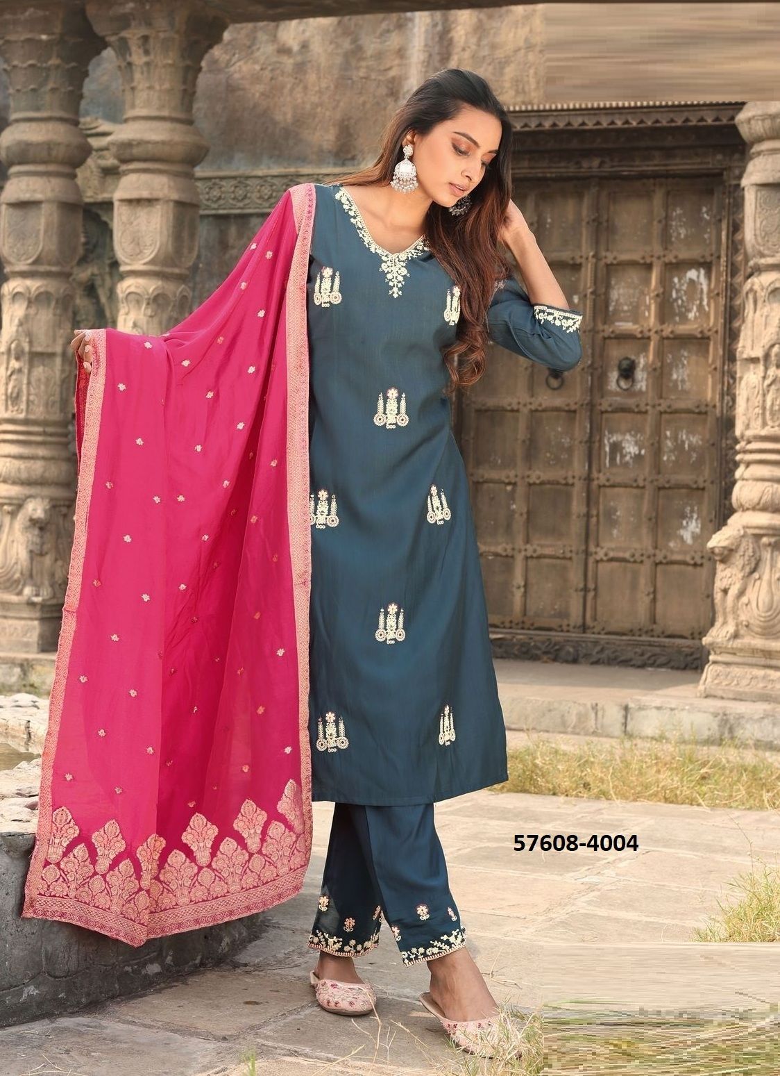 SAUNDARYA - Catalog # 57608 (Set of 5 Readymade Salwar Suits) by Brand MITTOO