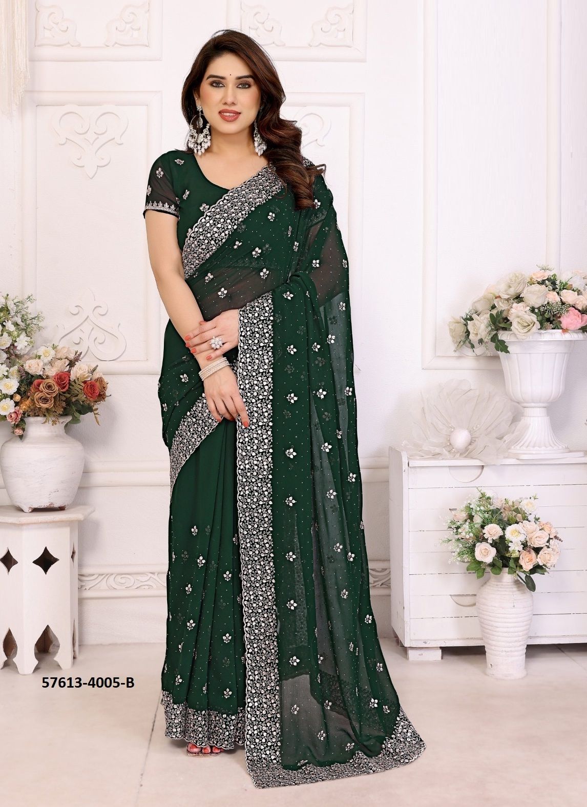 SERIES 4005 - Catalog # 57613 (Set of 5 Sarees) by Brand JAYSHREE