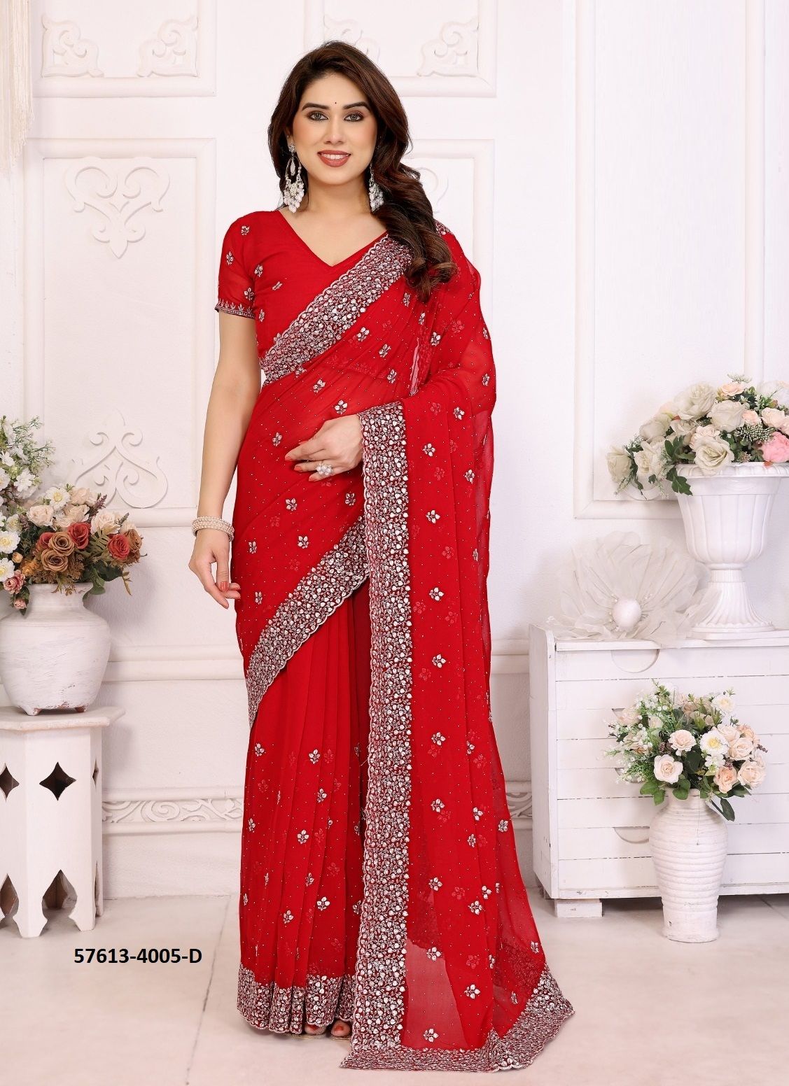 SERIES 4005 - Catalog # 57613 (Set of 5 Sarees) by Brand JAYSHREE