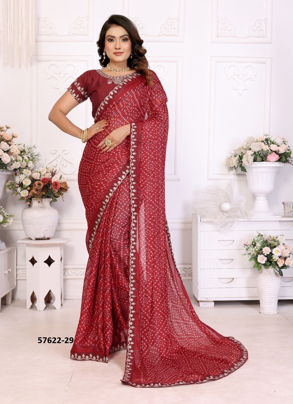 BANDHANI 26 - Catalog # 57622 (Set of 8 Sarees) by Brand PRIMA BANDHANI 26 - Catalog # 57622 (Set of 8 Sarees) by Brand PRIMA