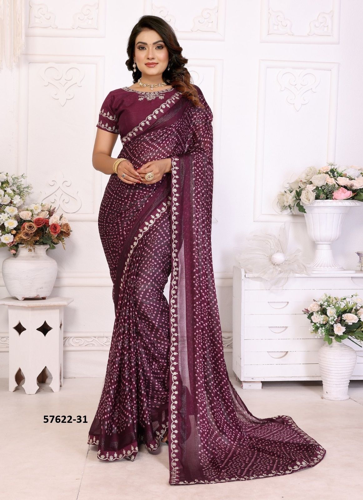 BANDHANI 26 - Catalog # 57622 (Set of 8 Sarees) by Brand PRIMA BANDHANI 26 - Catalog # 57622 (Set of 8 Sarees) by Brand PRIMA