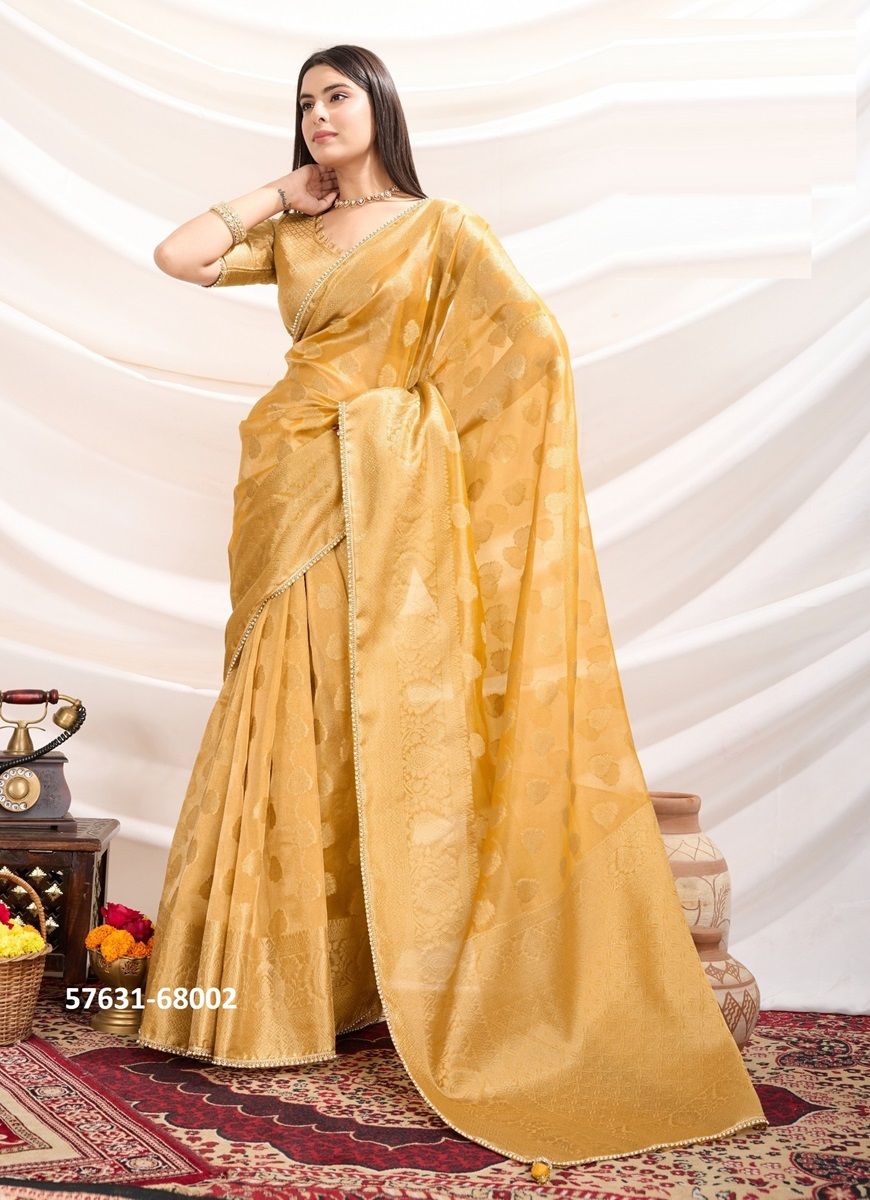 TISHORA - Catalog # 57631 (Set of 4 Sarees) by Brand S-ETHNIC LIFESTYLE