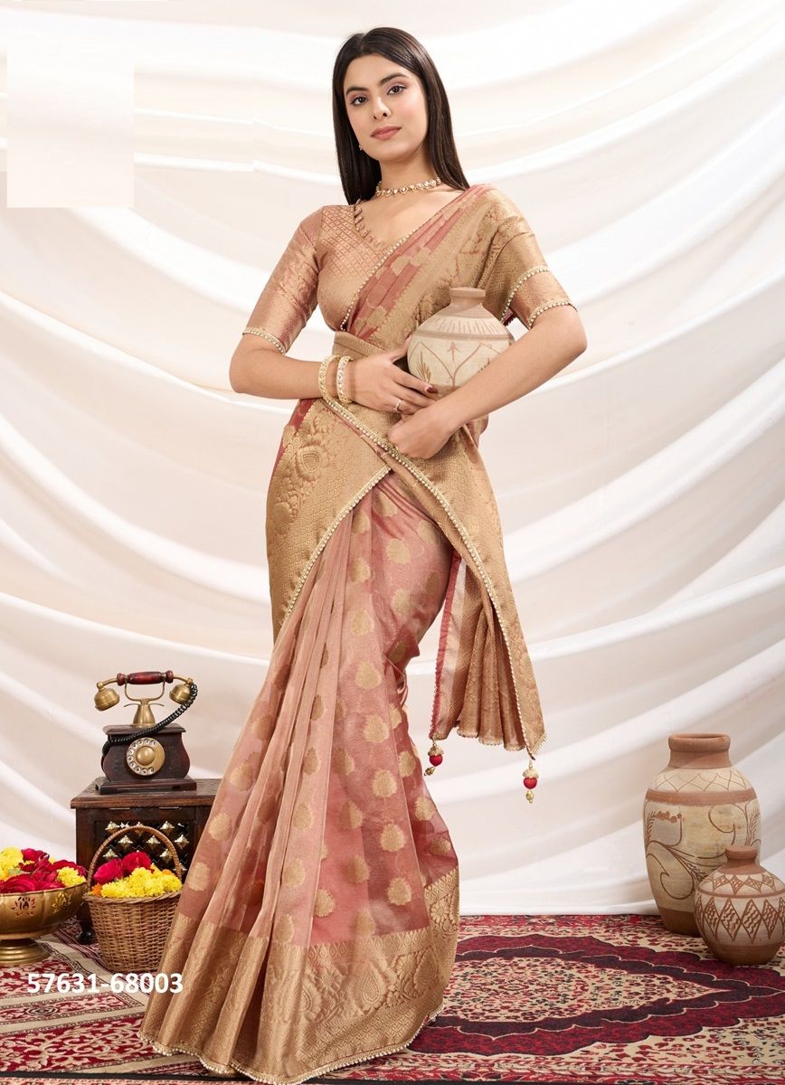 TISHORA - Catalog # 57631 (Set of 4 Sarees) by Brand S-ETHNIC LIFESTYLE