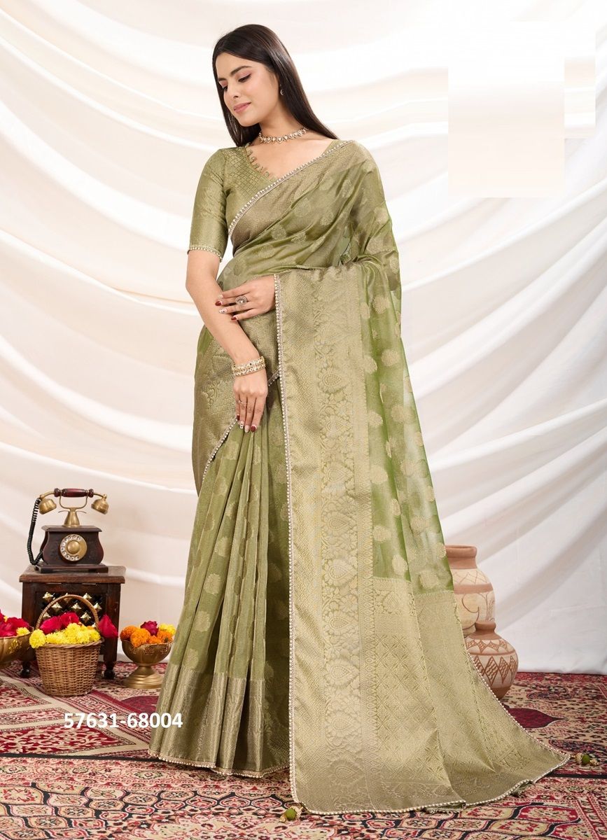 TISHORA - Catalog # 57631 (Set of 4 Sarees) by Brand S-ETHNIC LIFESTYLE