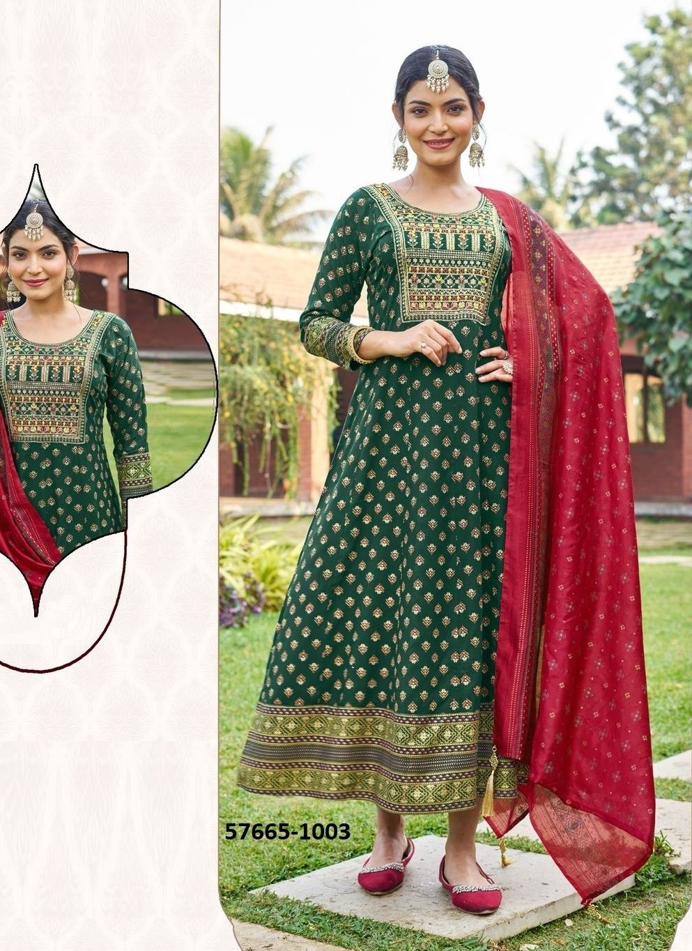 DUPATTA QUEEN - Catalog # 57665 (Set of 8 Readymade Women's Kurtis / Tops) by Brand BLUE HILLS