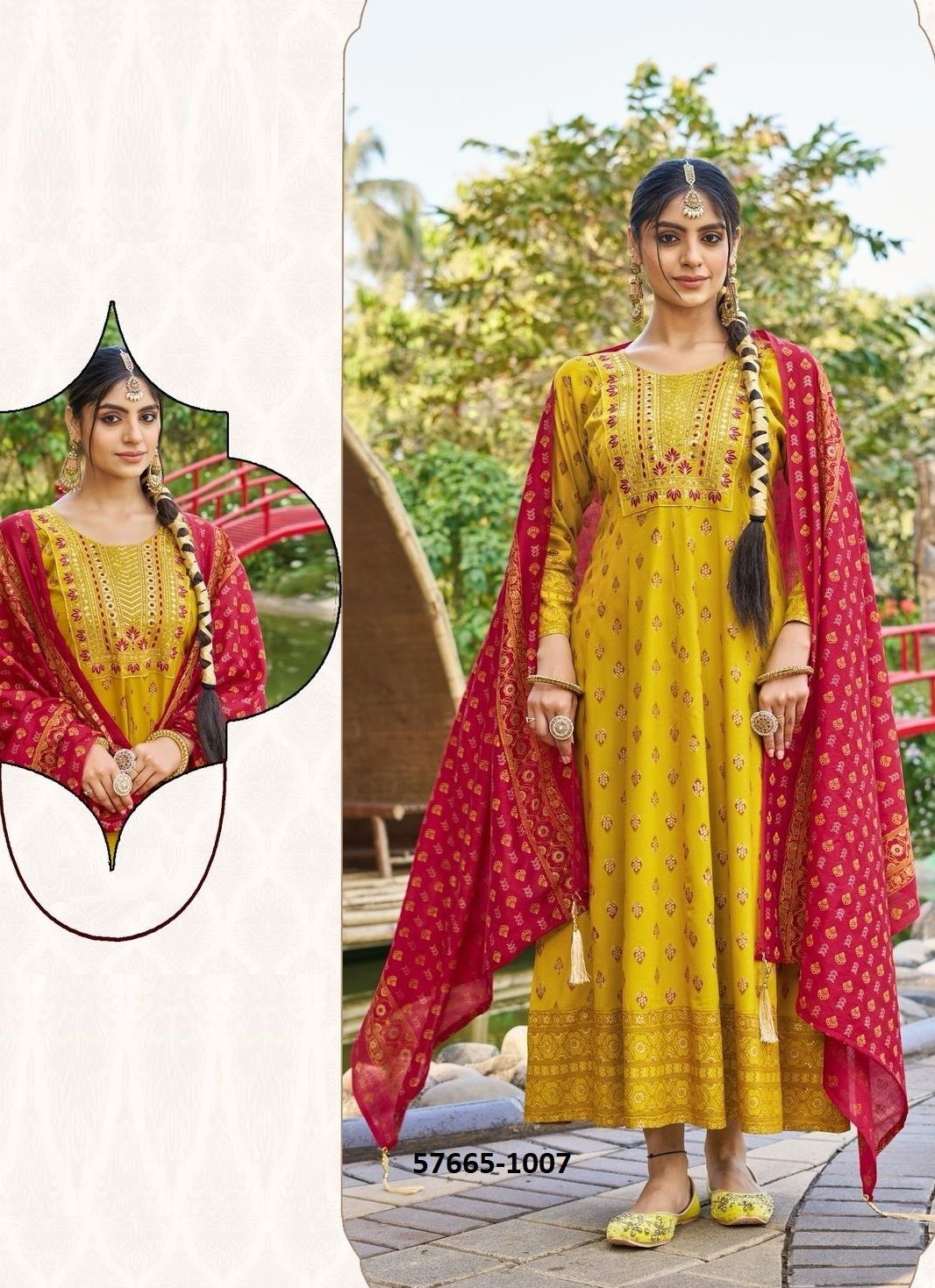 DUPATTA QUEEN - Catalog # 57665 (Set of 8 Readymade Women's Kurtis / Tops) by Brand BLUE HILLS
