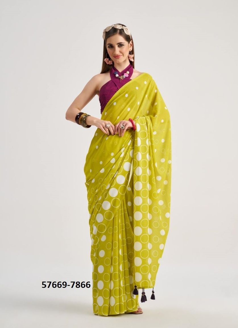 POLKA POPS - Catalog # 57669 (Set of 9 Sarees) by Brand STROLLAY ®