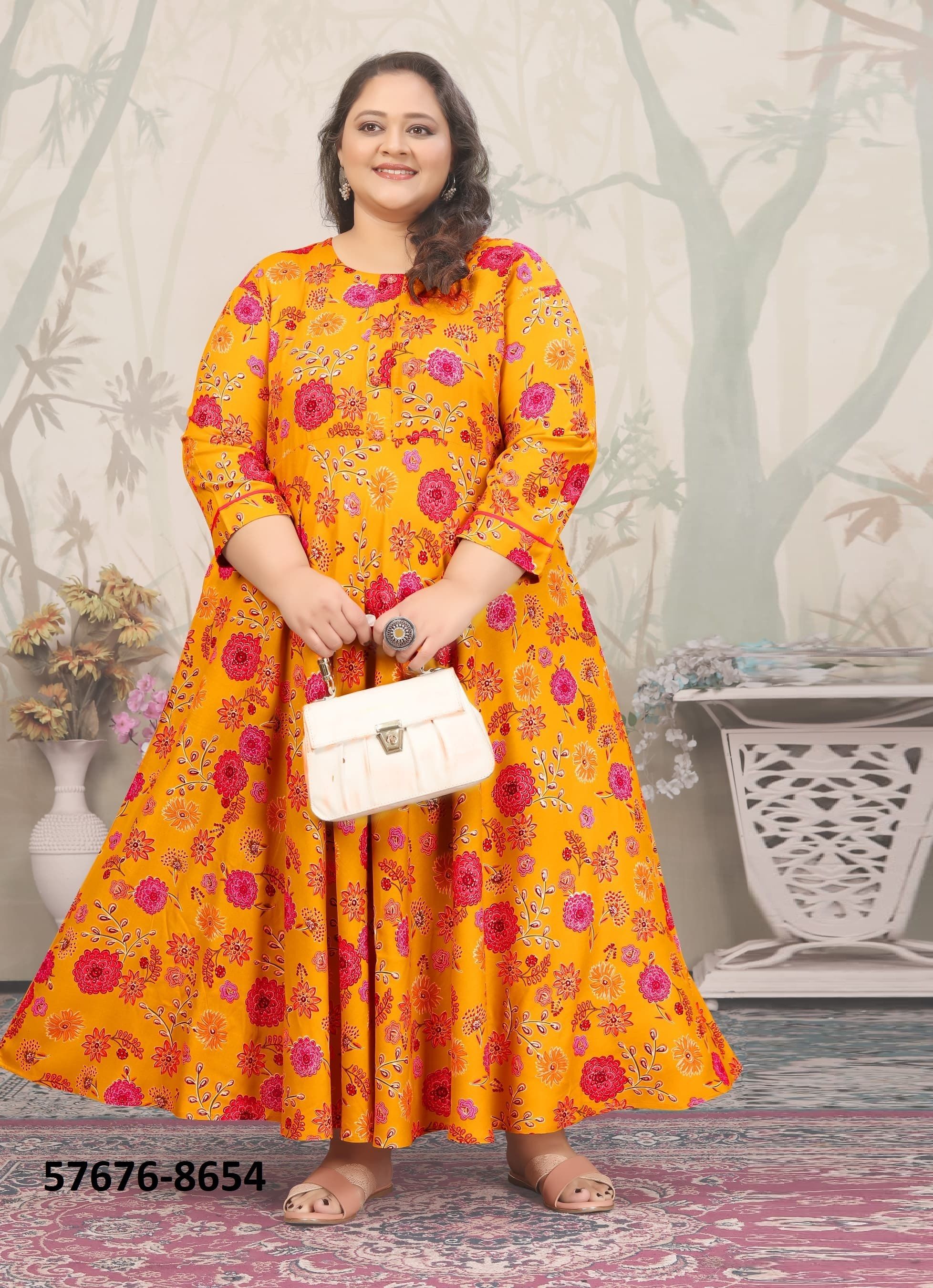 PLUS SIZE JOY 2 - Catalog # 57676 (Set of 4 Readymade Women's Kurtis / Tops) by Brand STROLLAY ® PLUS SIZE JOY 2 - Catalog # 57676 (Set of 4 Readymade Women's Kurtis / Tops) by Brand STROLLAY ®