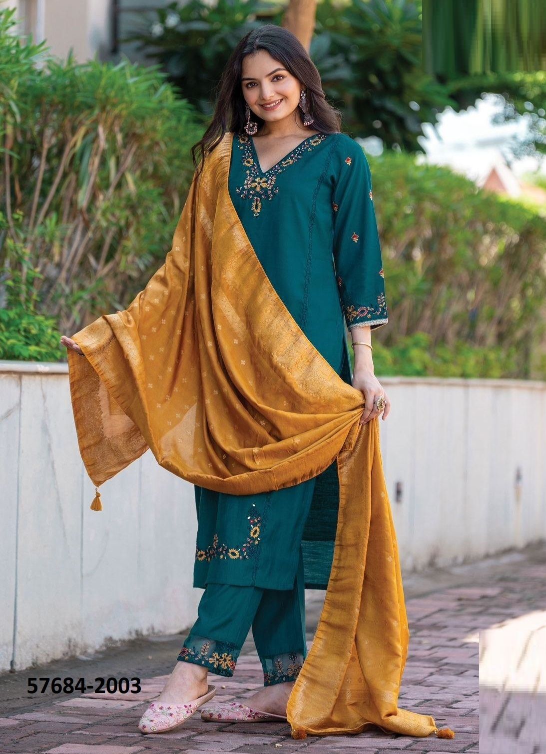 ANARA - Catalog # 57684 (Set of 4 Readymade Salwar Suits) by Brand MITTOO ANARA - Catalog # 57684 (Set of 4 Readymade Salwar Suits) by Brand MITTOO