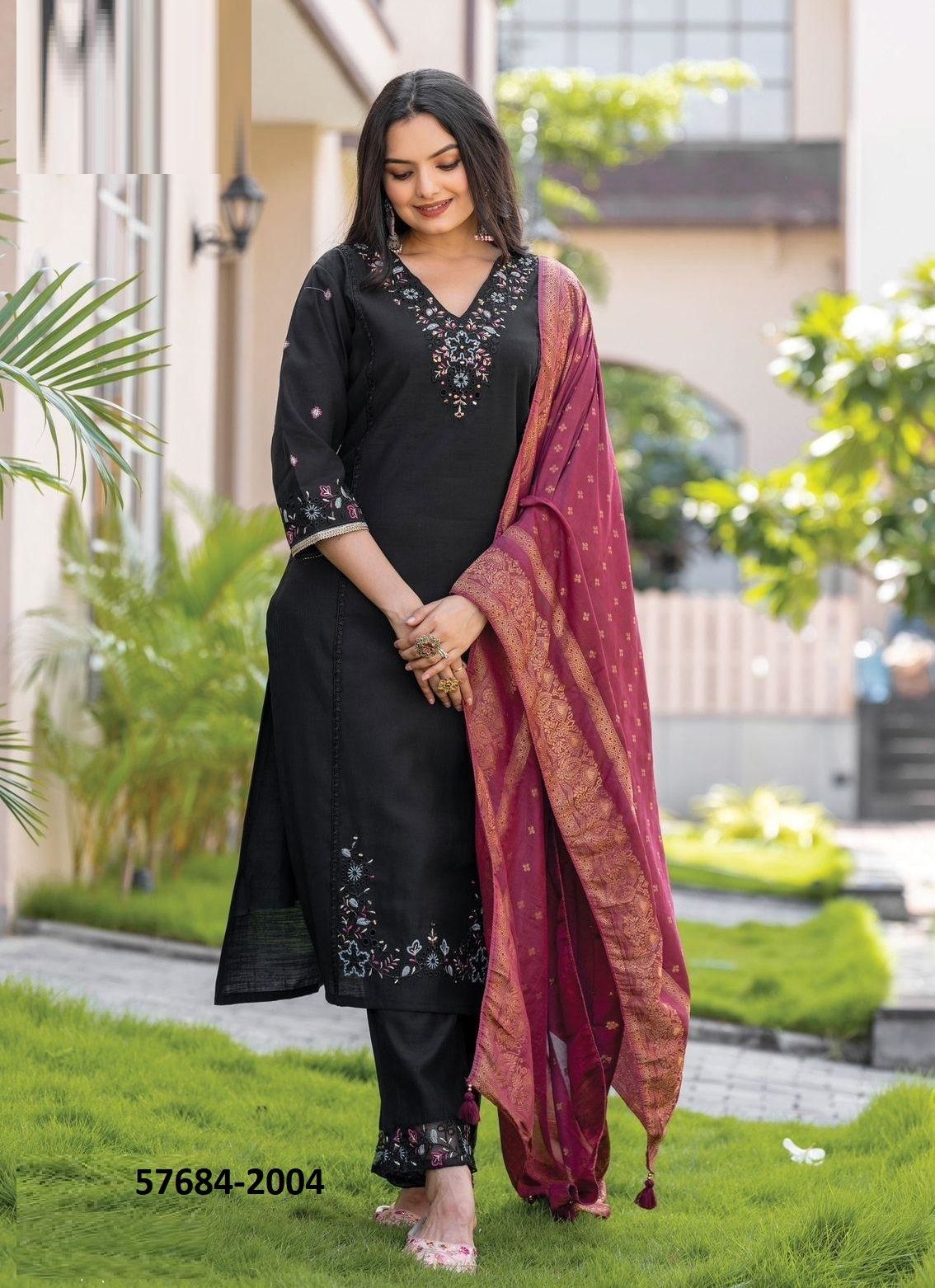 ANARA - Catalog # 57684 (Set of 4 Readymade Salwar Suits) by Brand MITTOO ANARA - Catalog # 57684 (Set of 4 Readymade Salwar Suits) by Brand MITTOO