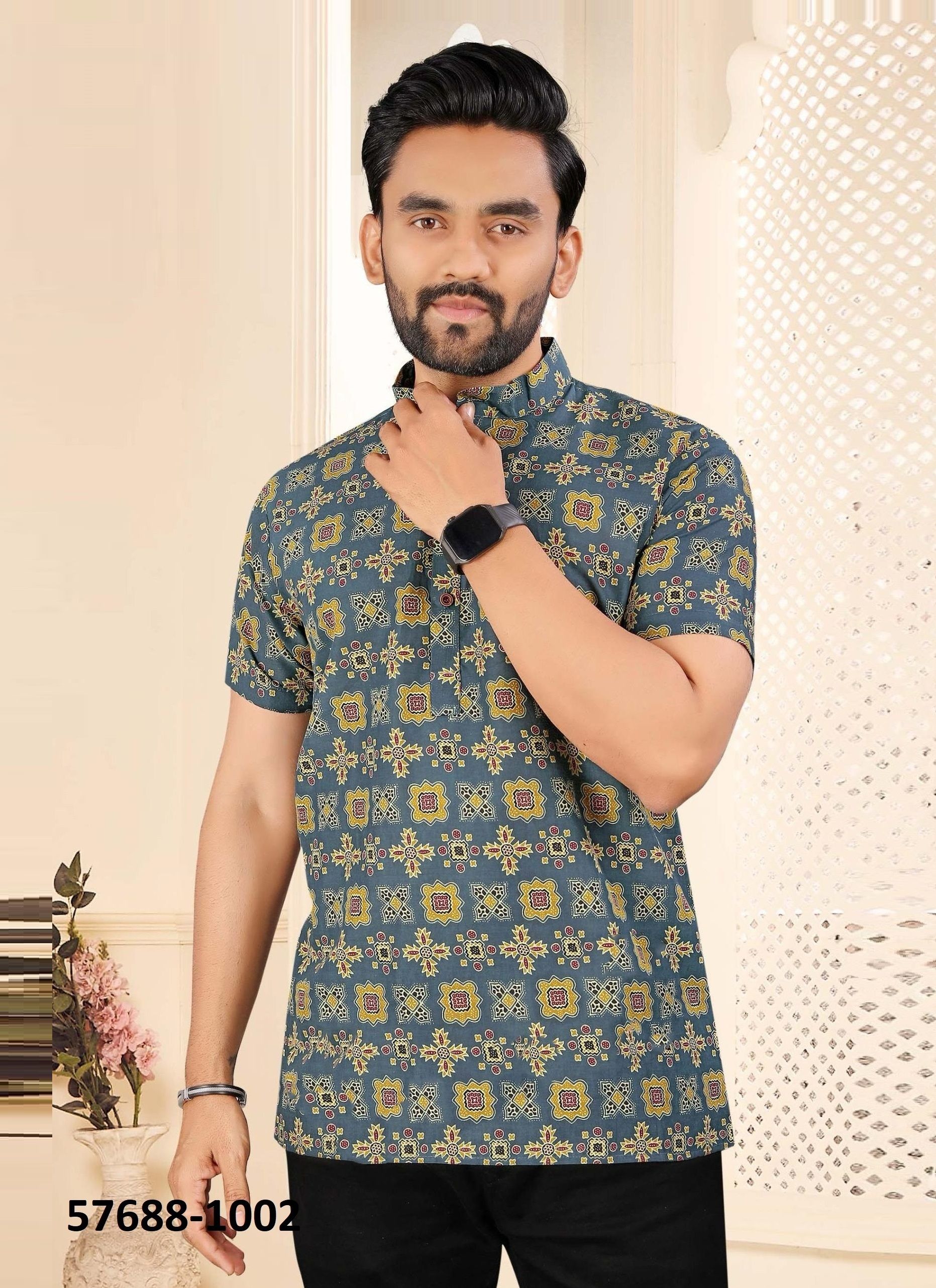 RETRO 5 - Catalog # 57688 (Set of 2 Men's Ethnic Wear) by Brand SANGEET