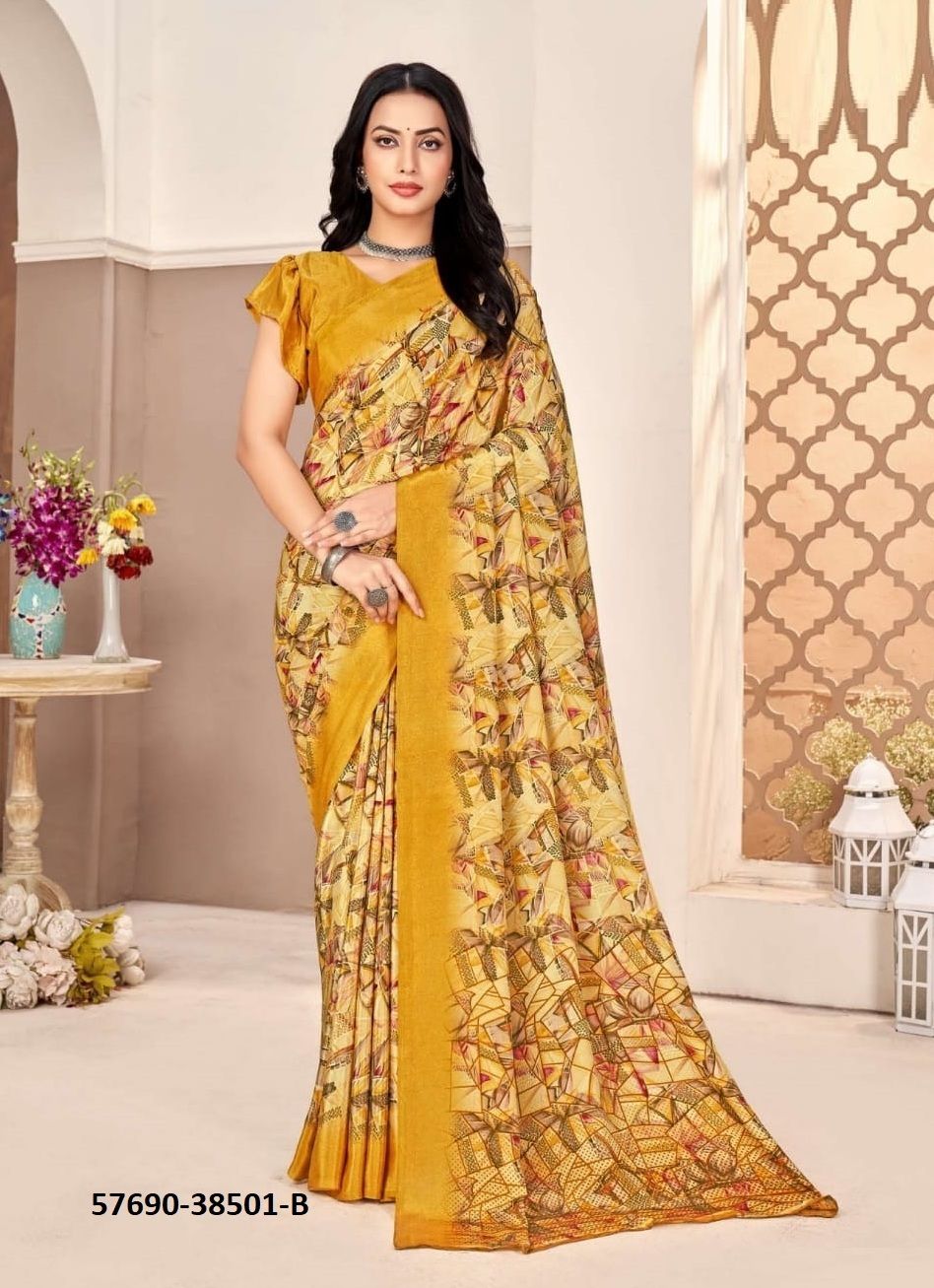 VIVANTA SILK - Catalog # 57690 (Set of 12 Sarees) by Brand RUCHI SAREES