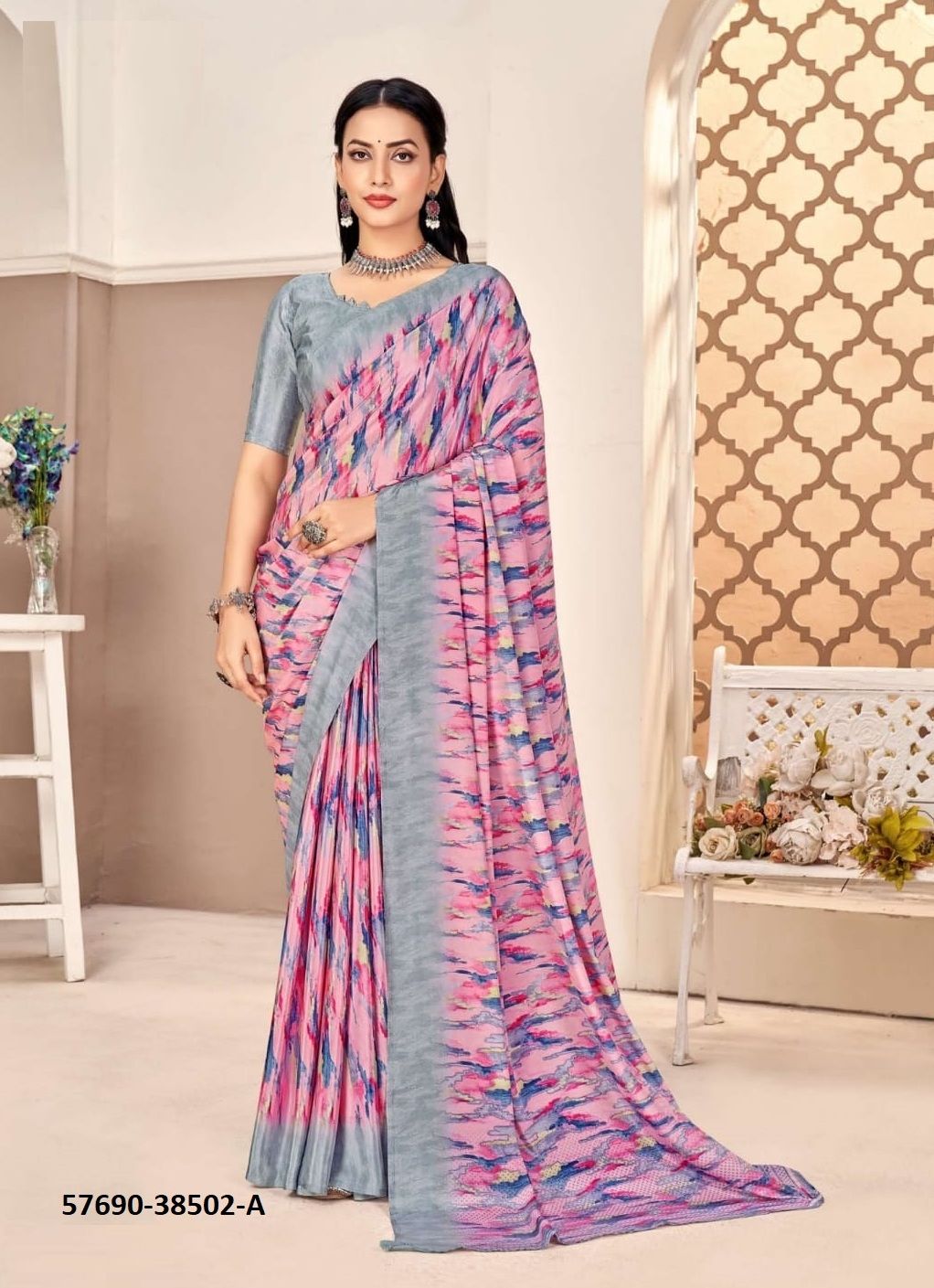 VIVANTA SILK - Catalog # 57690 (Set of 12 Sarees) by Brand RUCHI SAREES