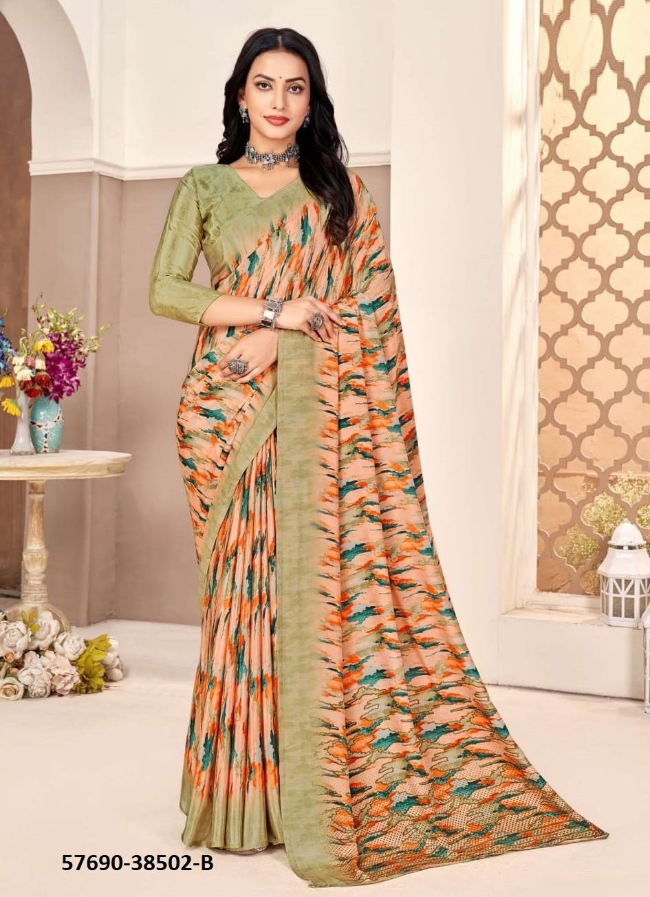 VIVANTA SILK - Catalog # 57690 (Set of 12 Sarees) by Brand RUCHI SAREES