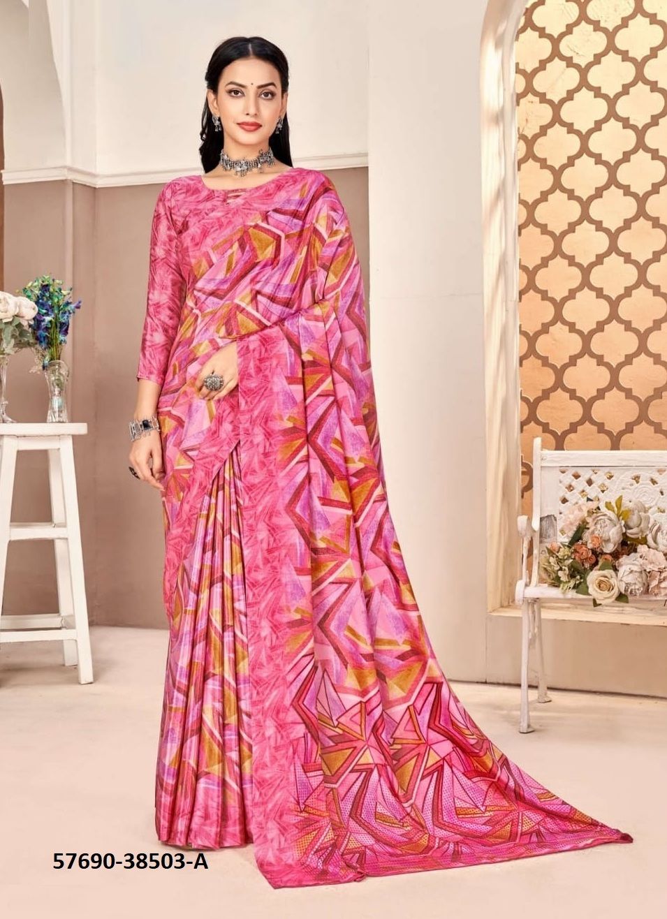 VIVANTA SILK - Catalog # 57690 (Set of 12 Sarees) by Brand RUCHI SAREES