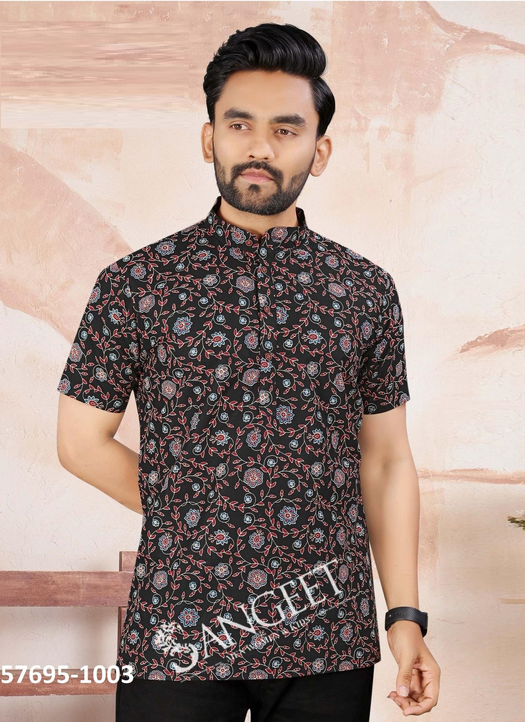 RETRO 1 - Catalog # 57695 (Set of 4 Men's Ethnic Wear) by Brand SANGEET