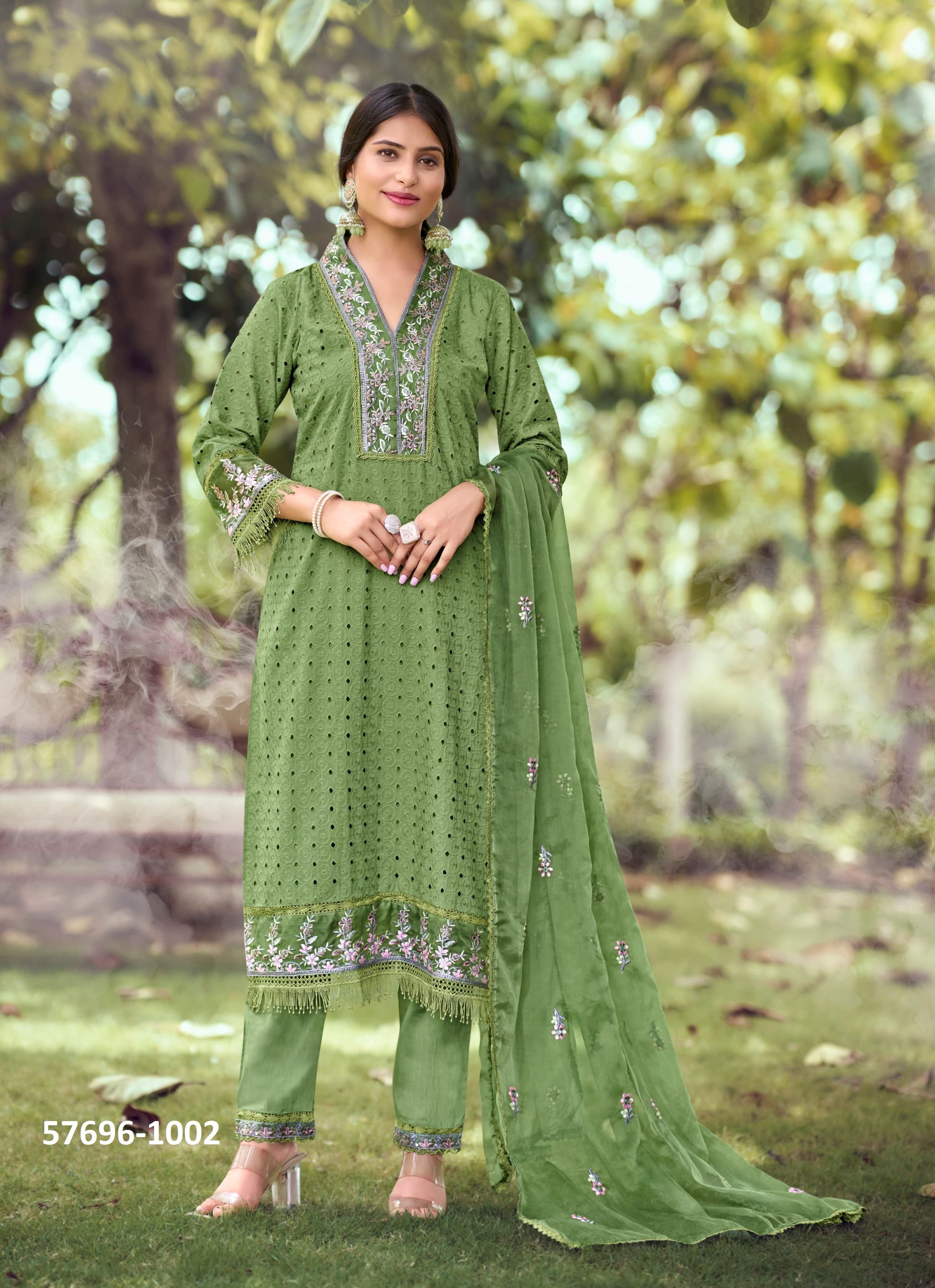 SUMMER LOVE 2 - Catalog # 57696 (Set of 6 Readymade Salwar Suits) by Brand OSSM