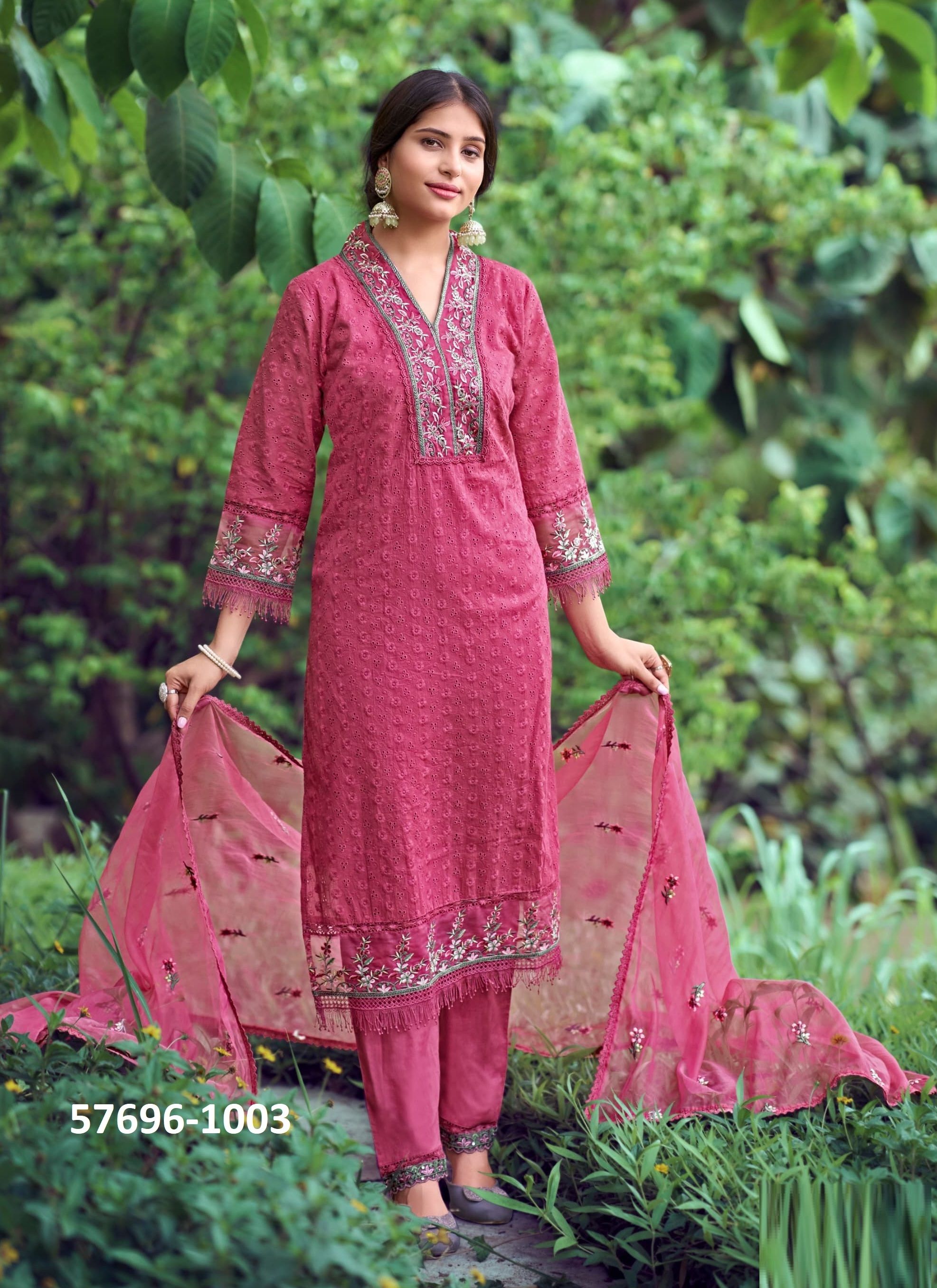 SUMMER LOVE 2 - Catalog # 57696 (Set of 6 Readymade Salwar Suits) by Brand OSSM