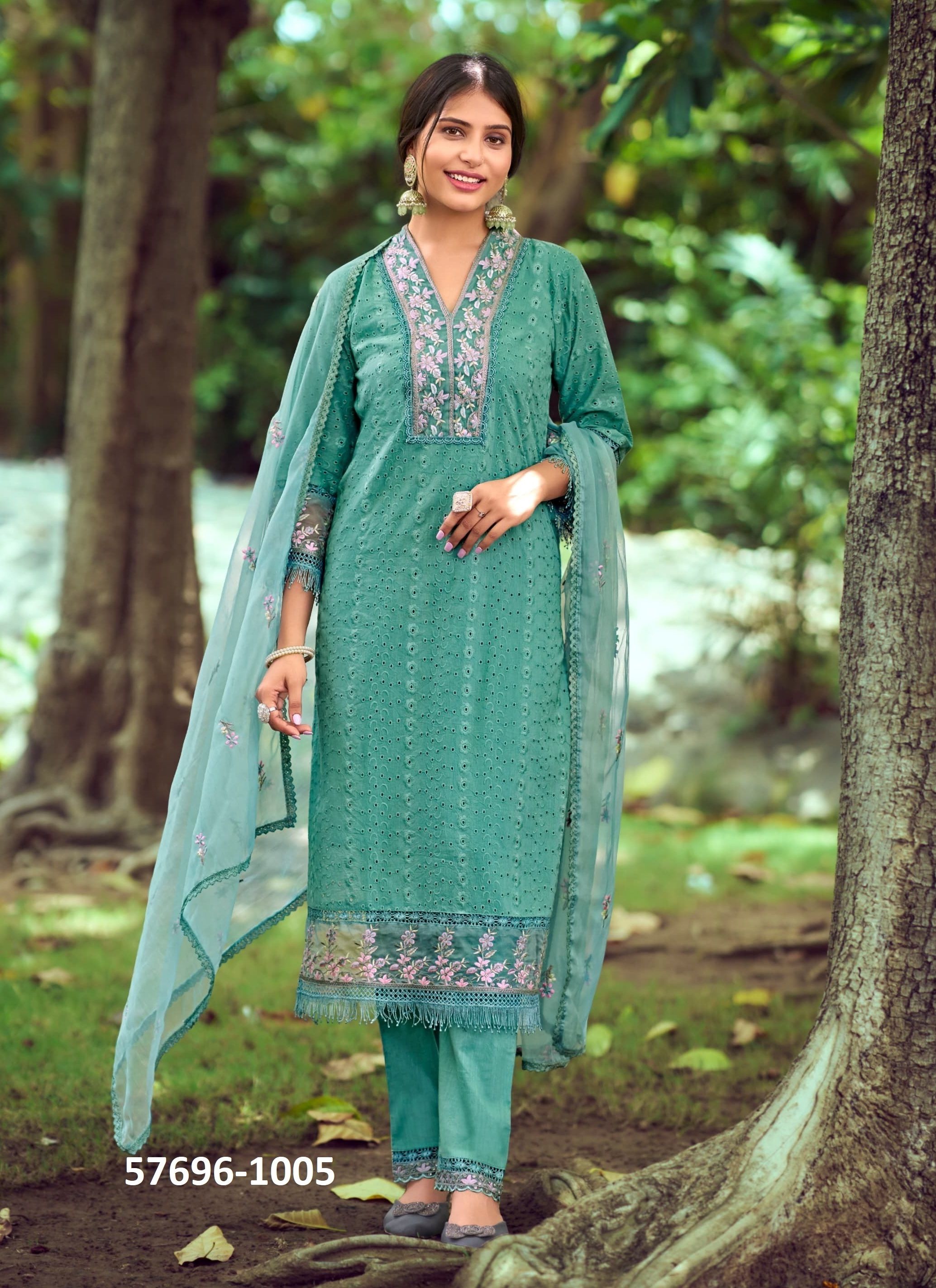 SUMMER LOVE 2 - Catalog # 57696 (Set of 6 Readymade Salwar Suits) by Brand OSSM