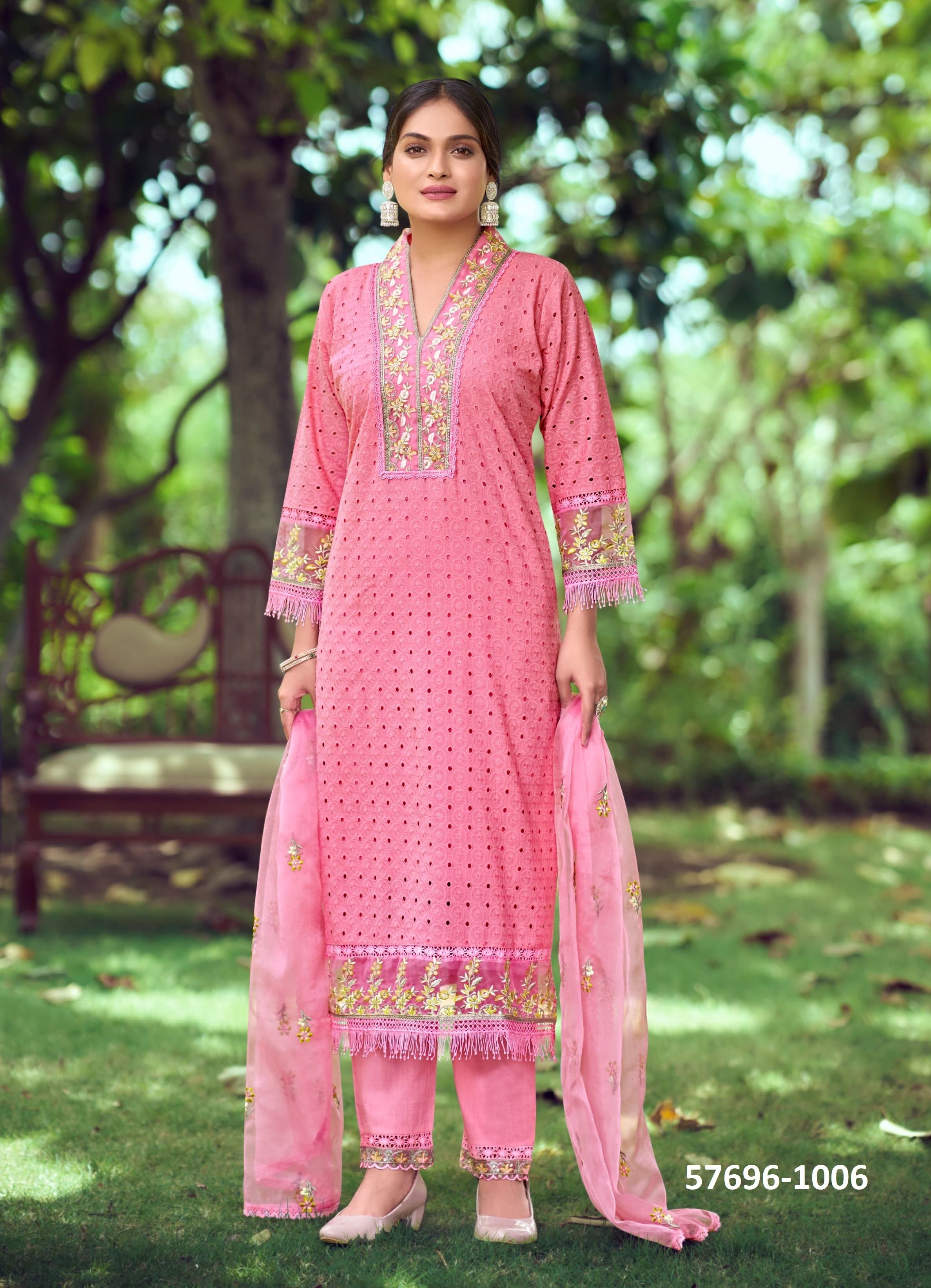 SUMMER LOVE 2 - Catalog # 57696 (Set of 6 Readymade Salwar Suits) by Brand OSSM