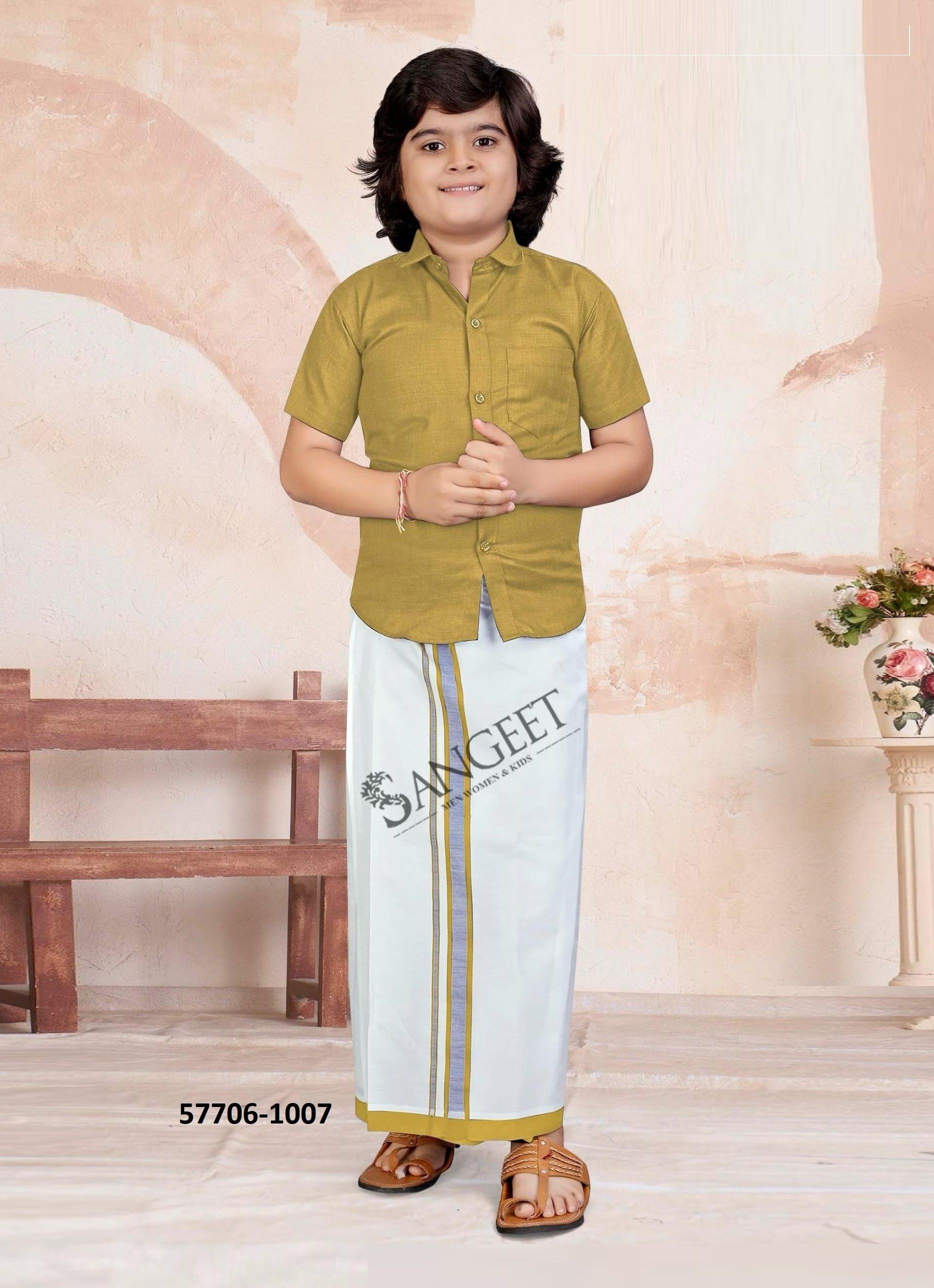 MR MADHARASI - Catalog # 57706 (Set of 10 Men's Ethnic Wear) by Brand SANGEET