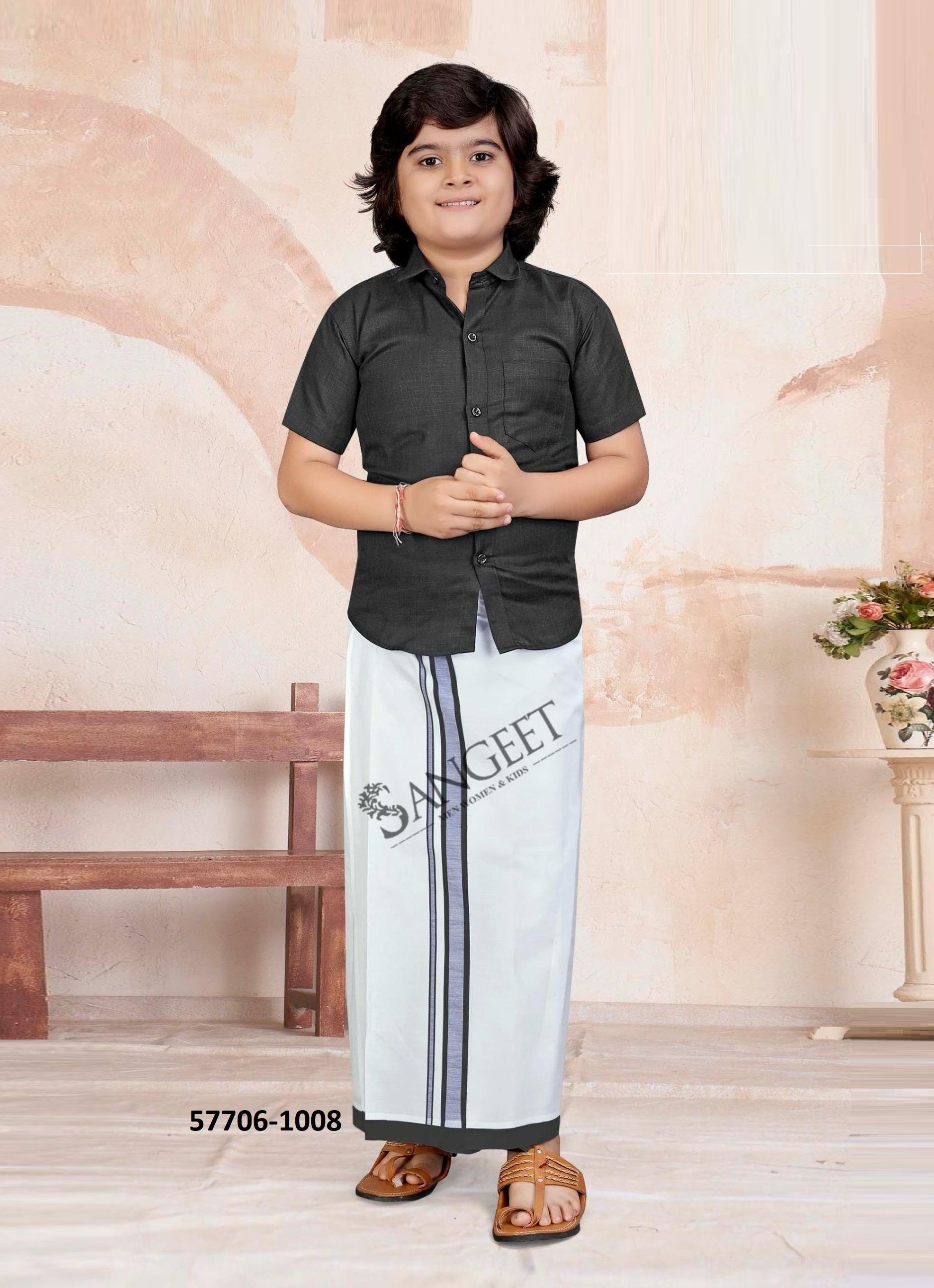 MR MADHARASI - Catalog # 57706 (Set of 10 Men's Ethnic Wear) by Brand SANGEET
