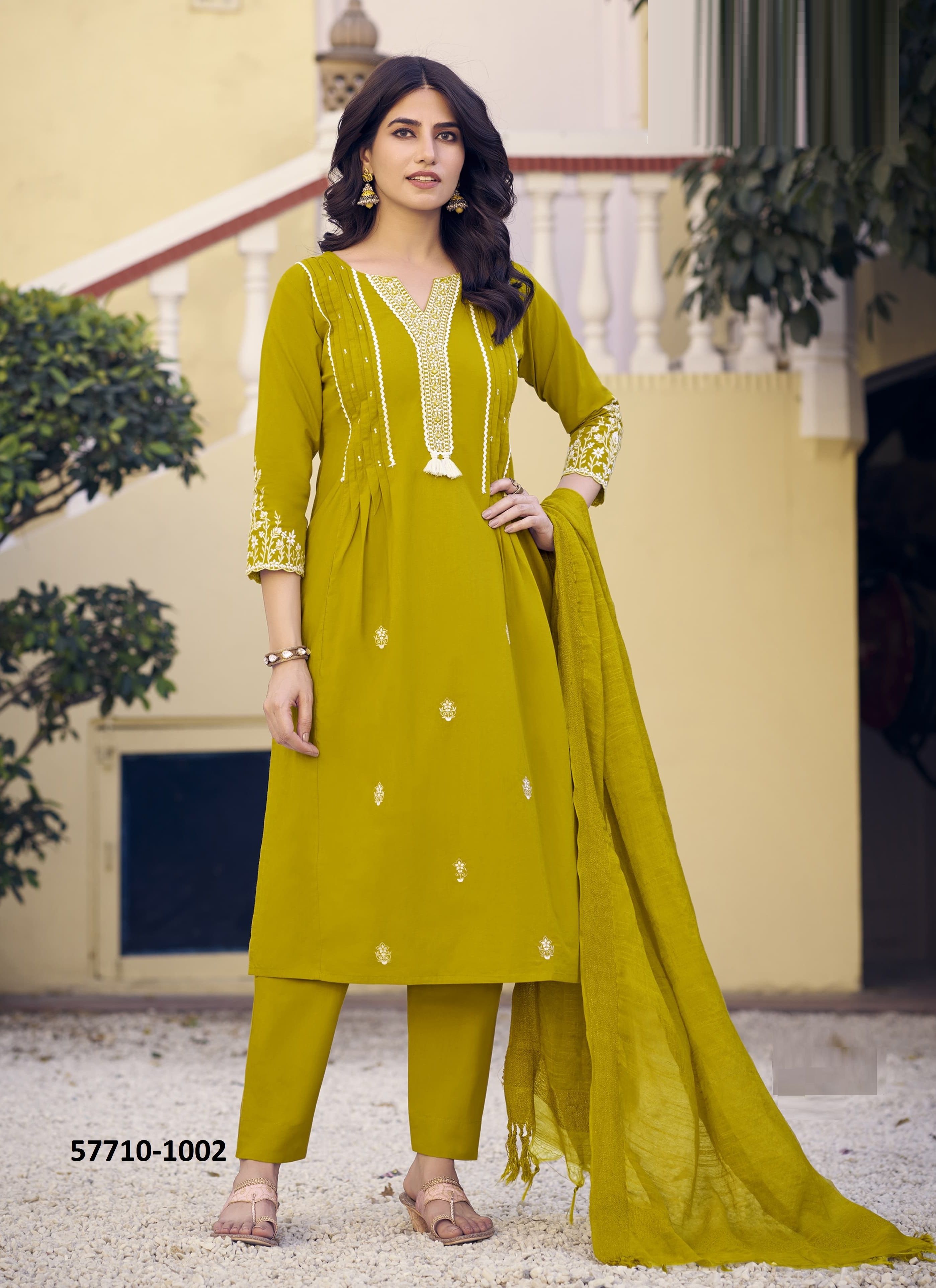 ICONIC - Catalog # 57710 (Set of 4 Readymade Salwar Suits) by Brand KARISSA