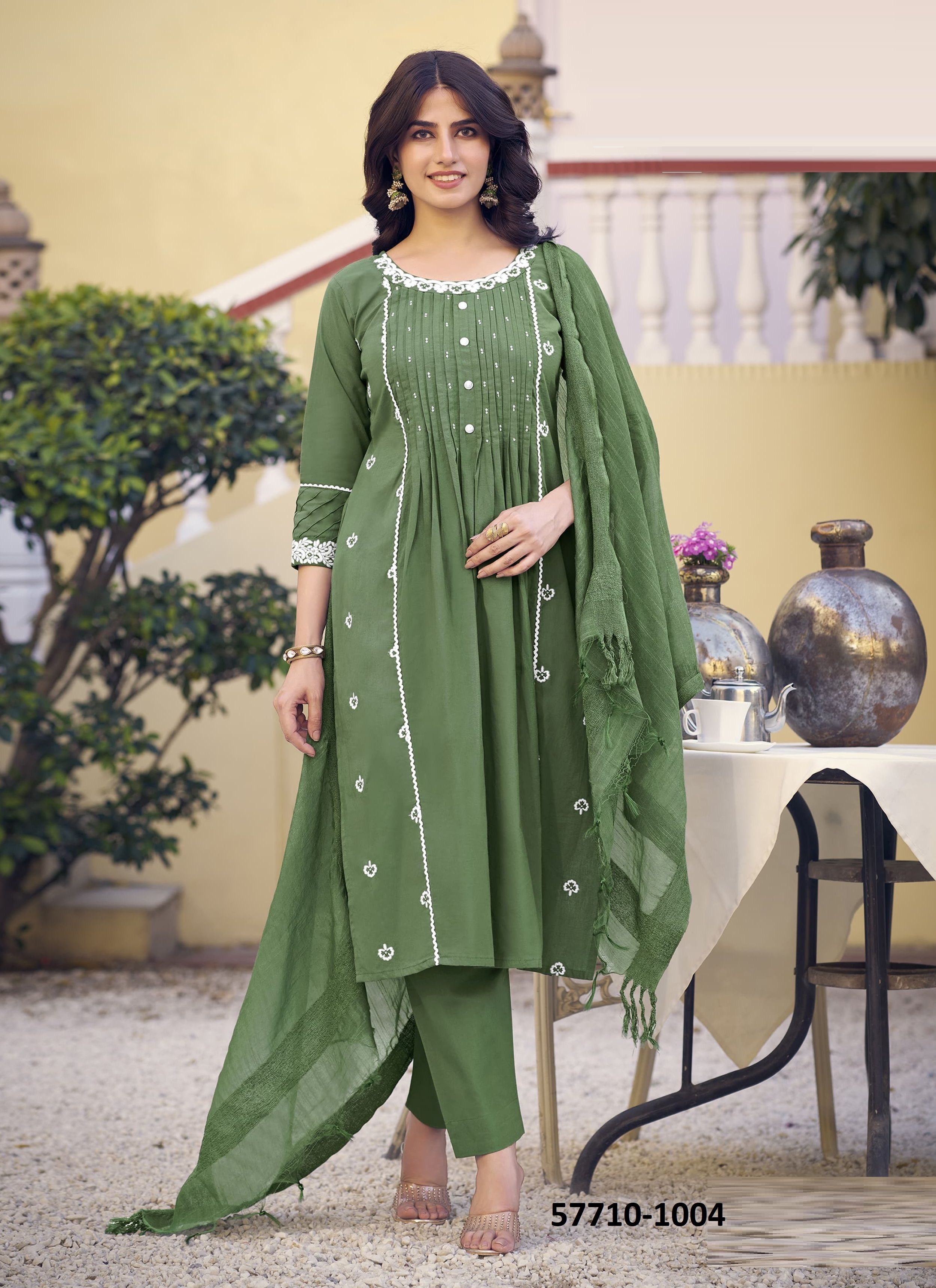 ICONIC - Catalog # 57710 (Set of 4 Readymade Salwar Suits) by Brand KARISSA
