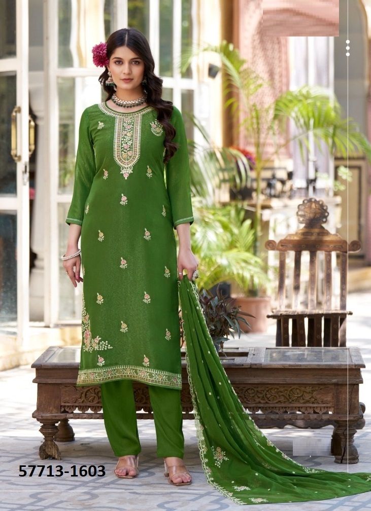 DEEVA - Catalog # 57713 (Set of 4 Semi-Stitched / Un-Stitched Suits) by Brand KALARANG