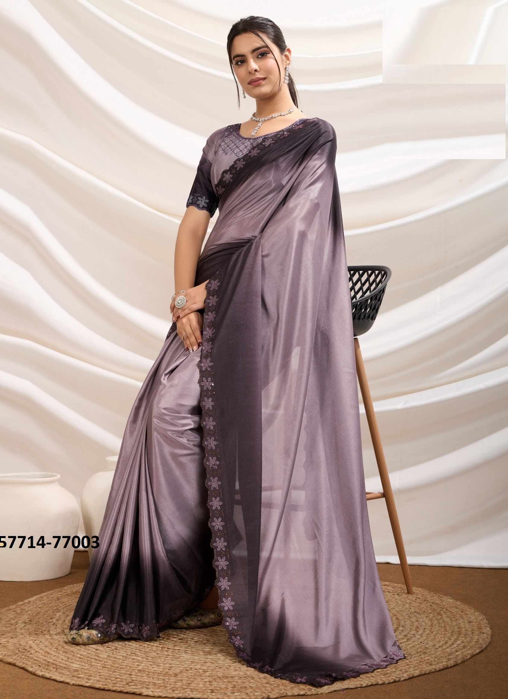VEYORA - Catalog # 57714 (Set of 3 Sarees) by Brand S-ETHNIC LIFESTYLE