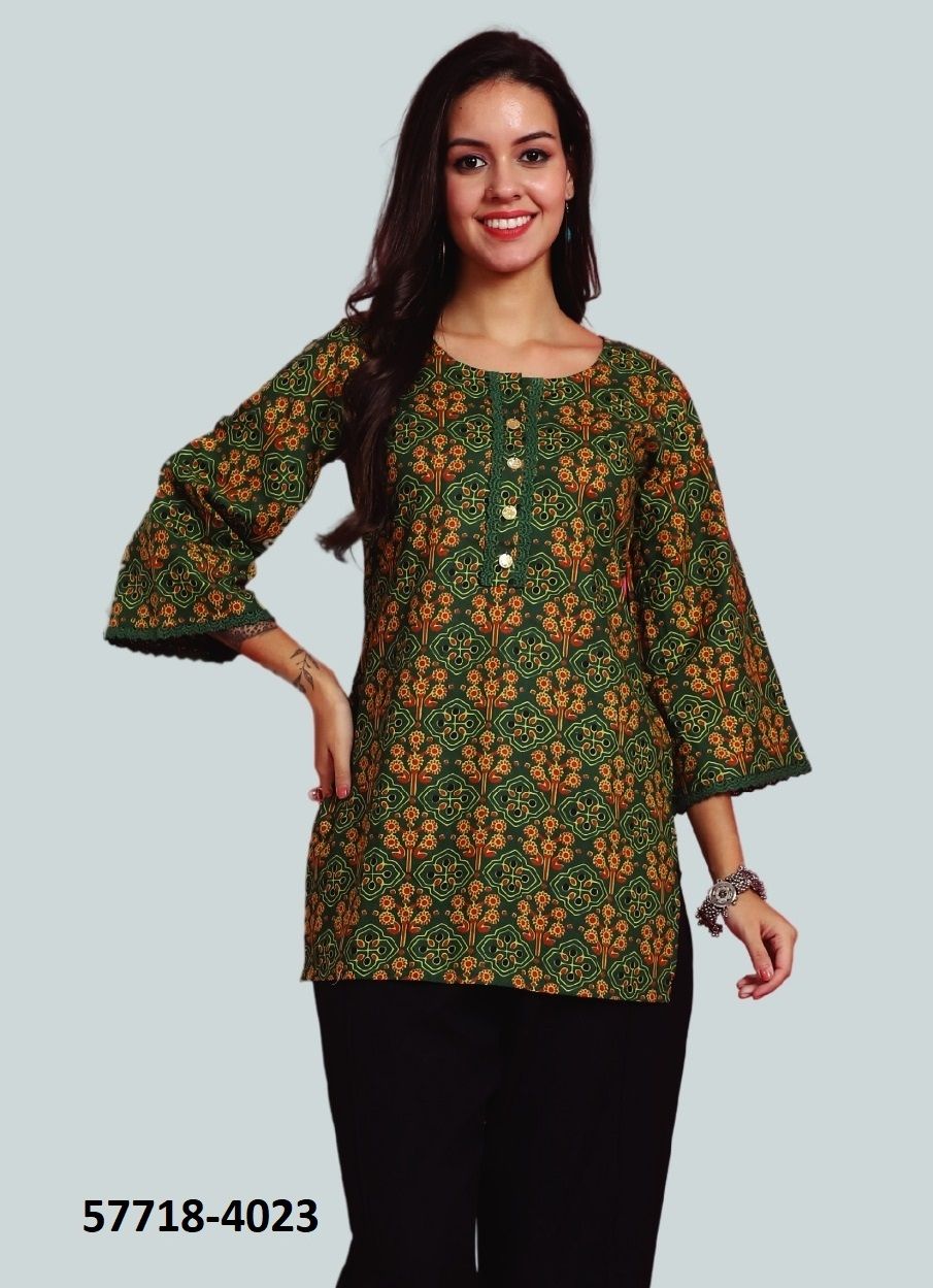 VAMIKA - Catalog # 57718 (Set of 6 Readymade Women's Kurtis / Tops) by Brand RAJNANDINI