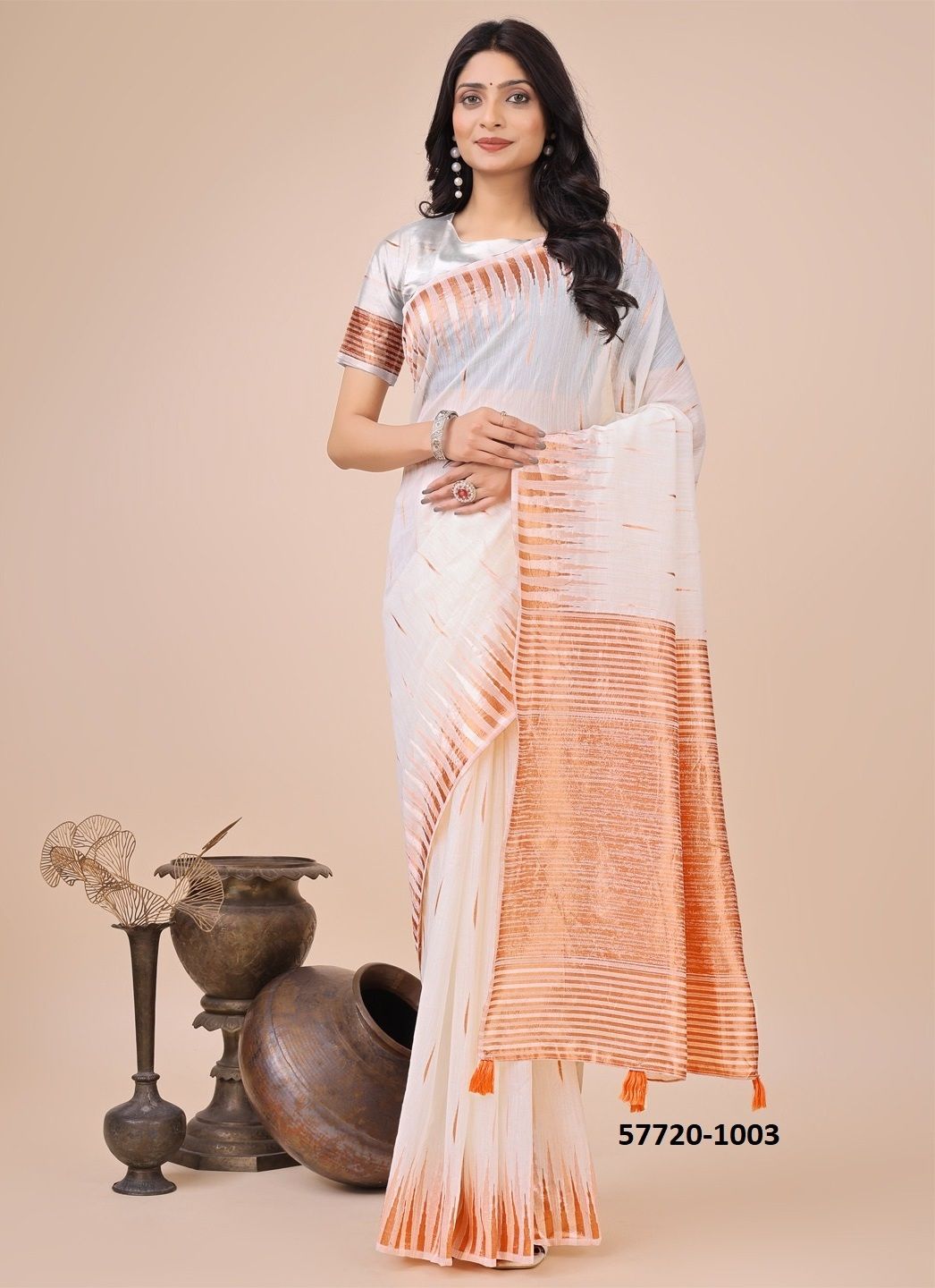 TARA SITARA - Catalog # 57720 (Set of 6 Sarees) by Brand STROLLAY ®