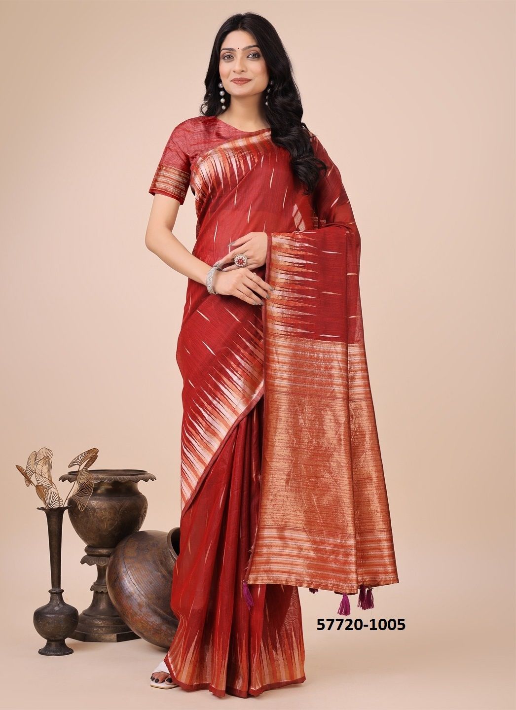 TARA SITARA - Catalog # 57720 (Set of 6 Sarees) by Brand STROLLAY ®