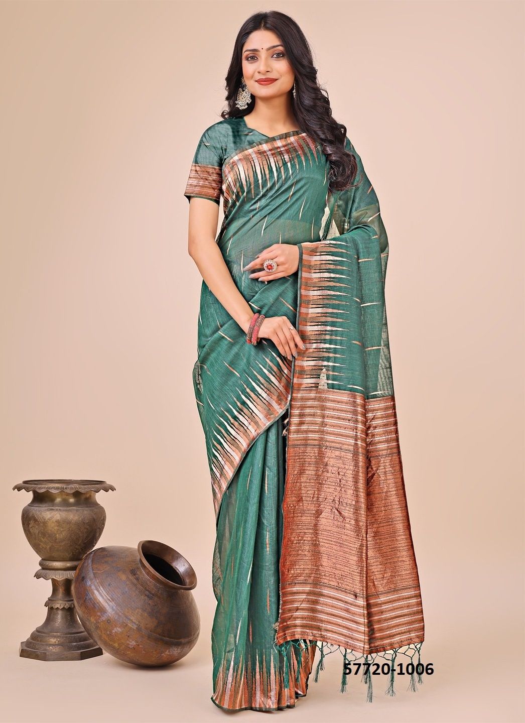 TARA SITARA - Catalog # 57720 (Set of 6 Sarees) by Brand STROLLAY ®