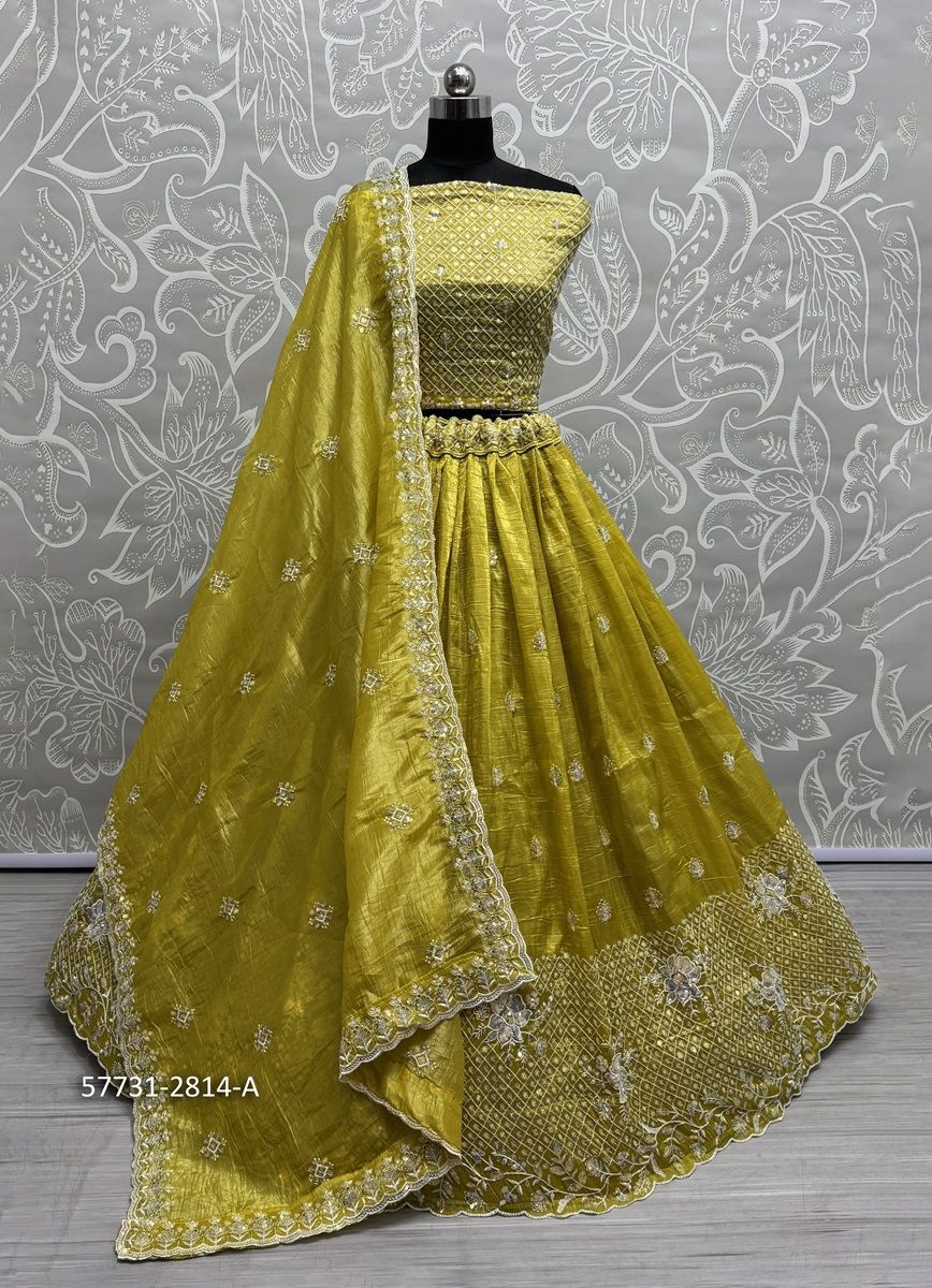 SERIES 2813-2816 - Catalog # 57731 (Set of 11 Semi-Stitched Lehengas) by Brand STROLLAY ®