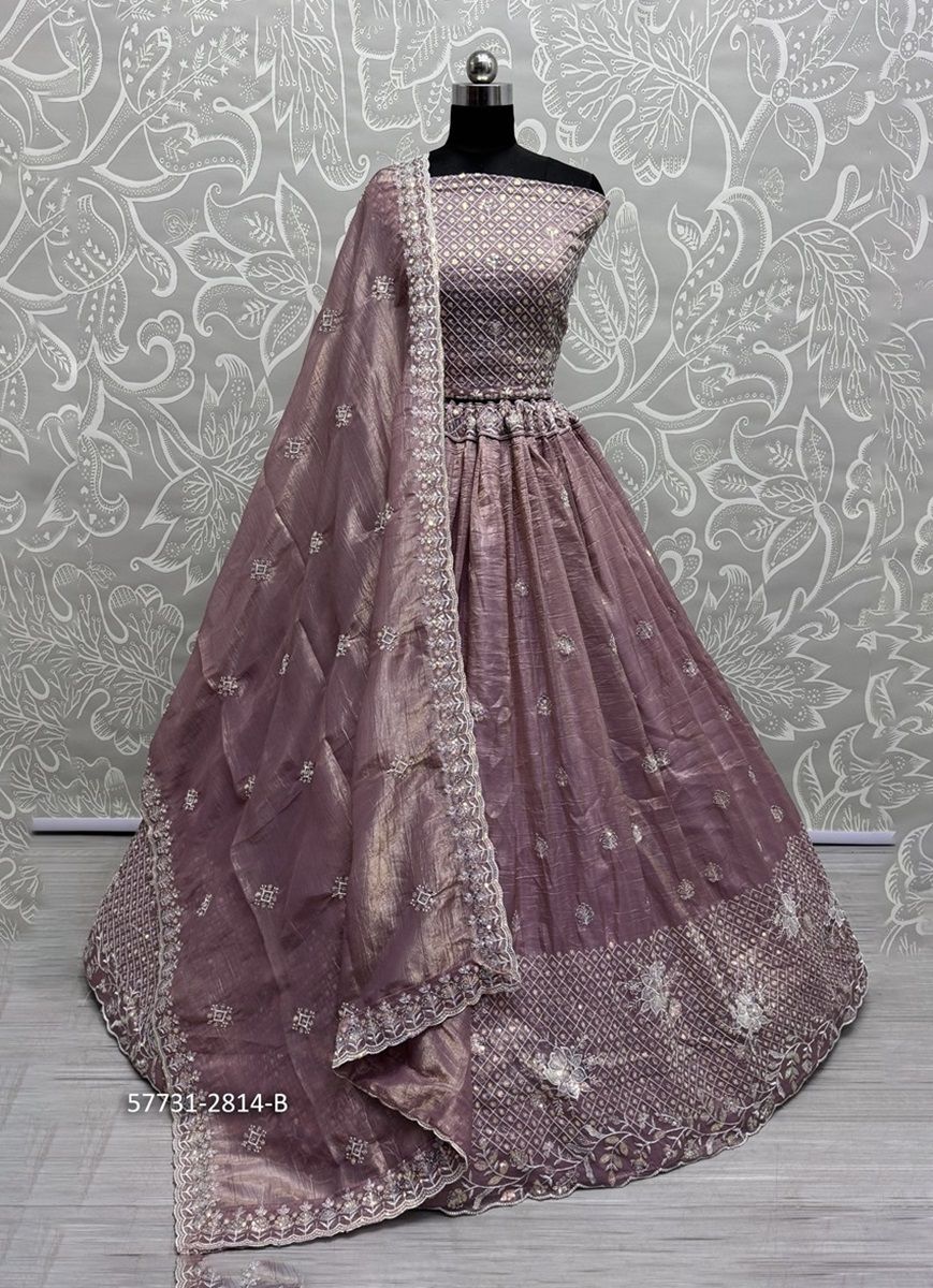 SERIES 2813-2816 - Catalog # 57731 (Set of 11 Semi-Stitched Lehengas) by Brand STROLLAY ®