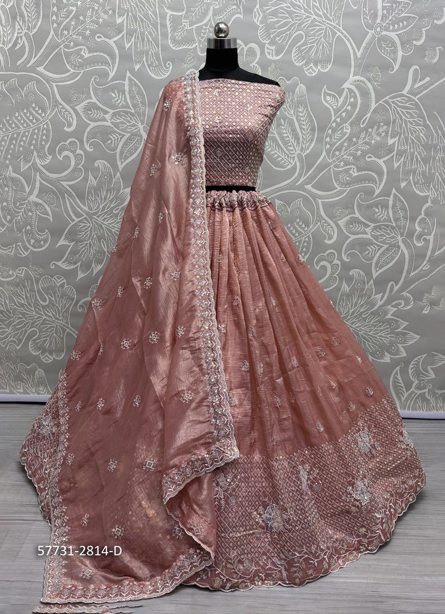 SERIES 2813-2816 - Catalog # 57731 (Set of 11 Semi-Stitched Lehengas) by Brand STROLLAY ®