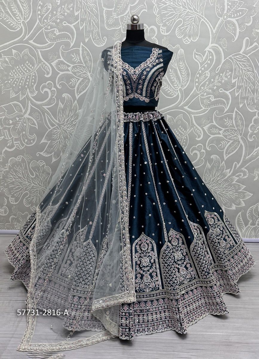 SERIES 2813-2816 - Catalog # 57731 (Set of 11 Semi-Stitched Lehengas) by Brand STROLLAY ®