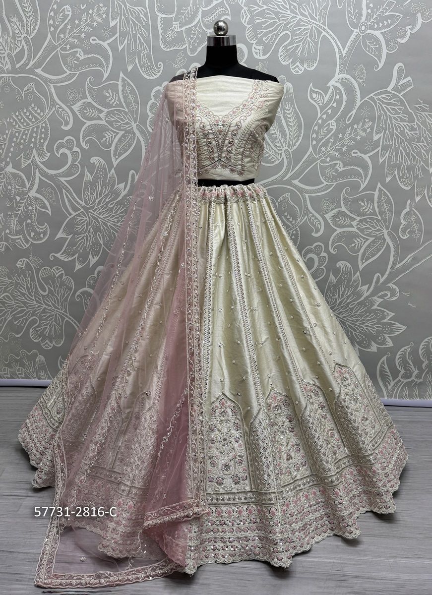 SERIES 2813-2816 - Catalog # 57731 (Set of 11 Semi-Stitched Lehengas) by Brand STROLLAY ®